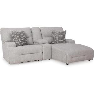 Signature Design by Ashley Top Tier Modern Indoor Upholstered Manual Rocker Recliner, White(Light Gray)