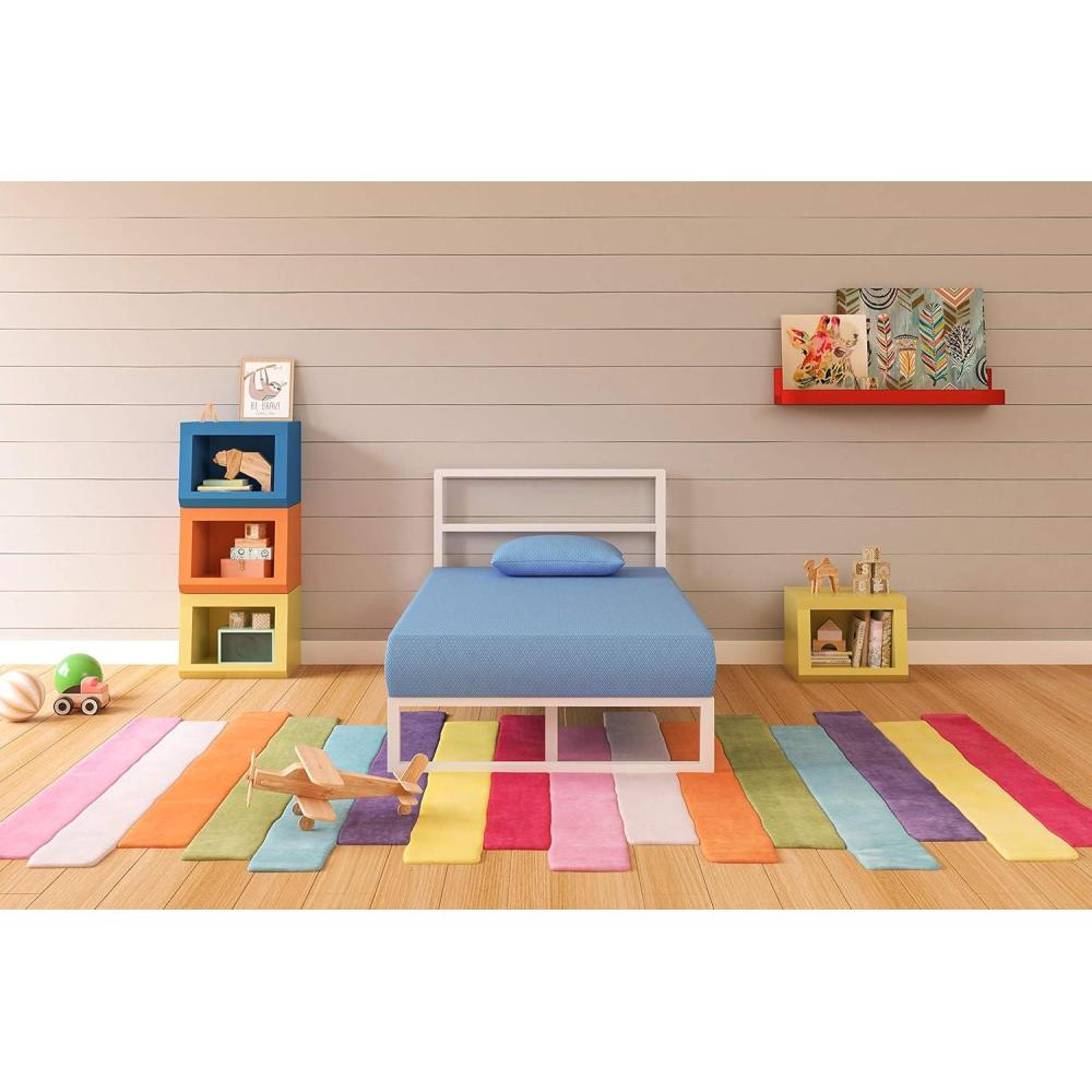 imageAshley Furniture Signature Design iKidz Childrens Mattress and Pillow Set Kids Bed in a Box Twin BlueBlue