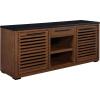 imageSignature Design by Ashley Kallari Casual Credenza with AntiTipping and Adjustable Shelf Dark Brown ampamp Black