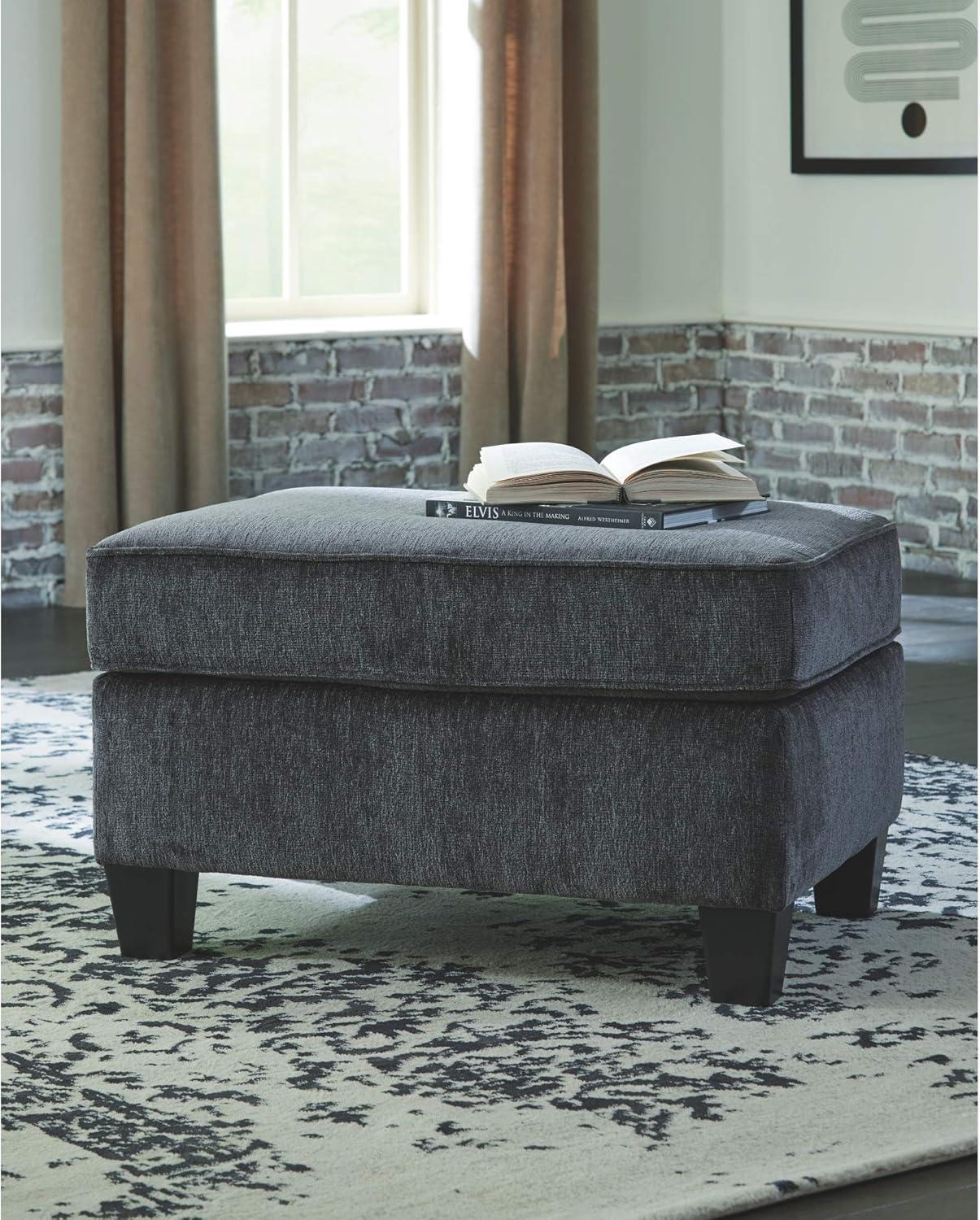 imageSignature Design by Ashley Abinger Contemporary Rectangle Ottoman Dark GrayGrey
