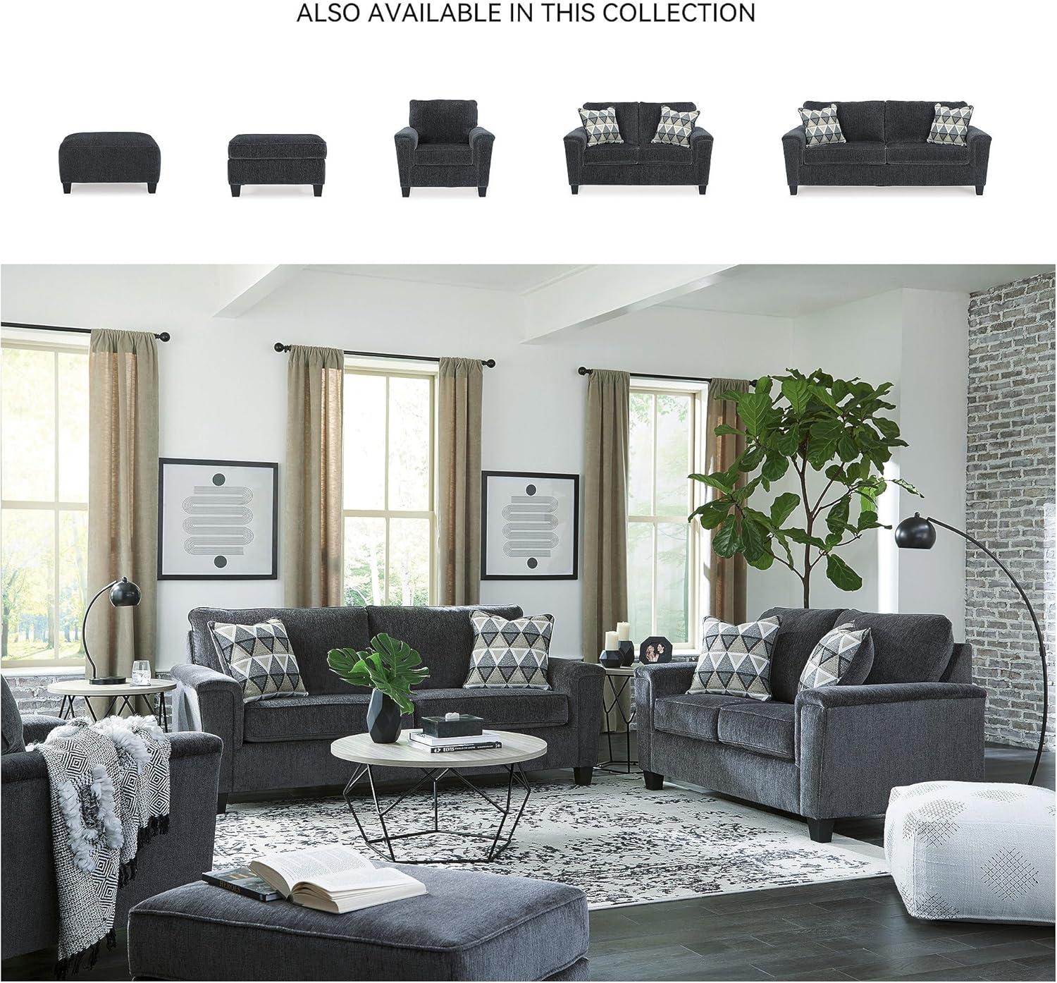imageSignature Design by Ashley Abinger Contemporary Rectangle Ottoman Dark GrayGrey