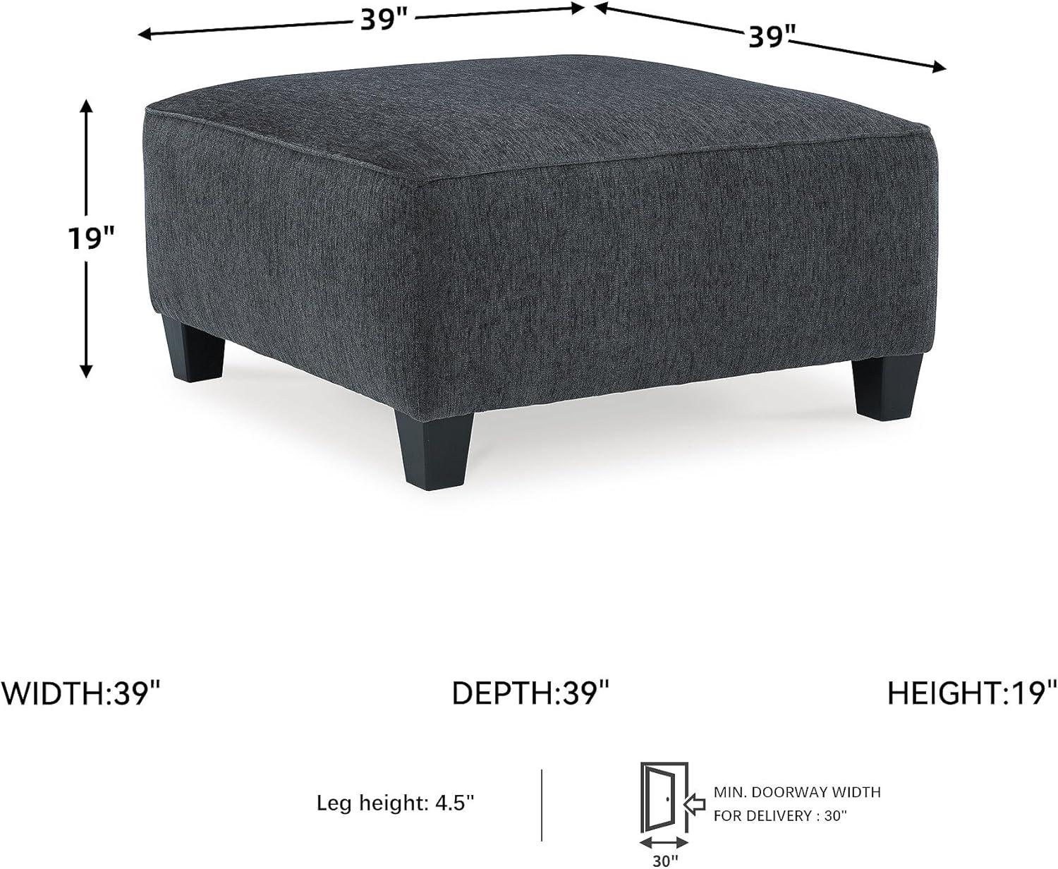 imageSignature Design by Ashley Abinger Contemporary Rectangle Ottoman Dark GrayGrey
