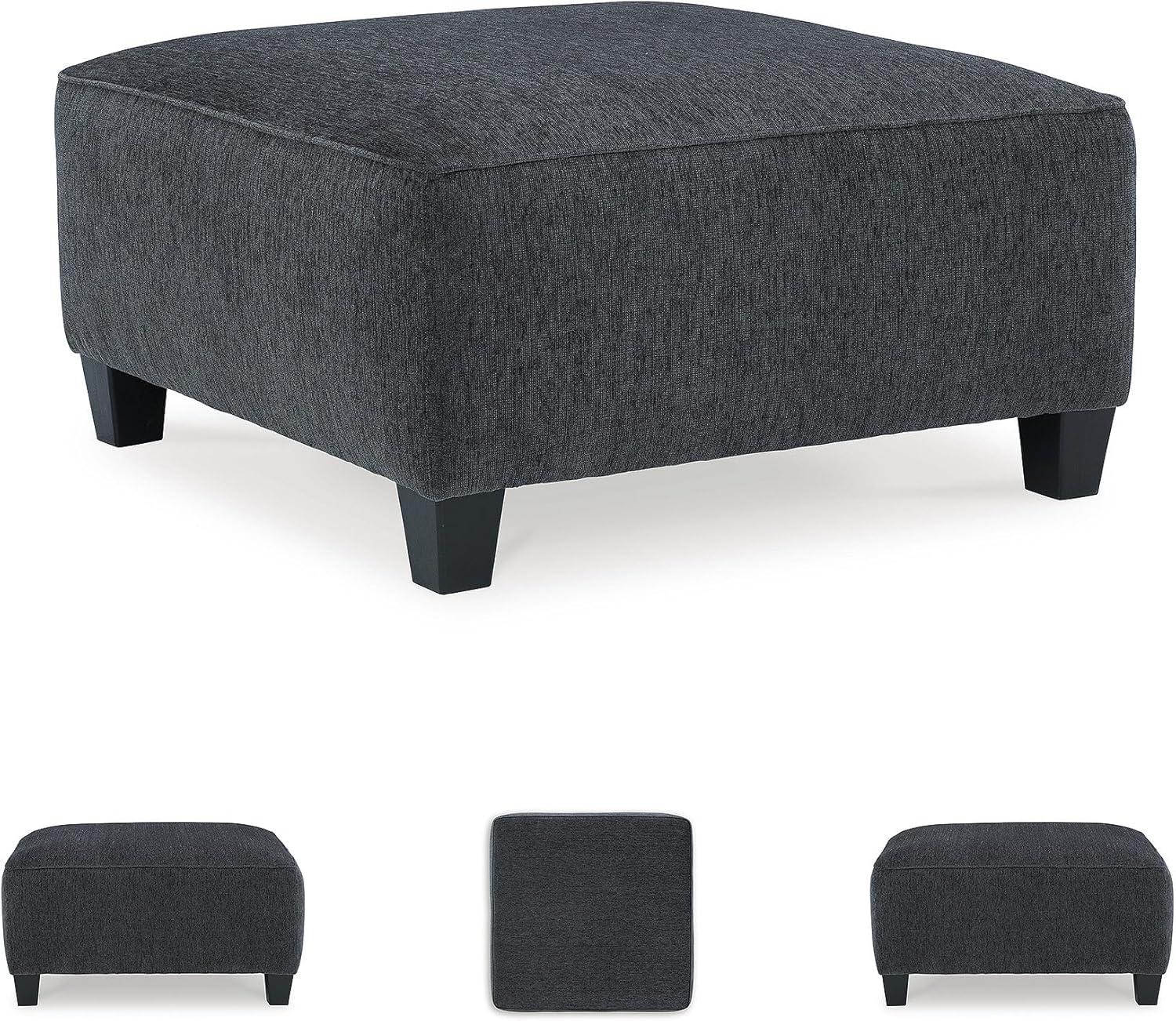 imageSignature Design by Ashley Abinger Contemporary Rectangle Ottoman Dark GrayGrey