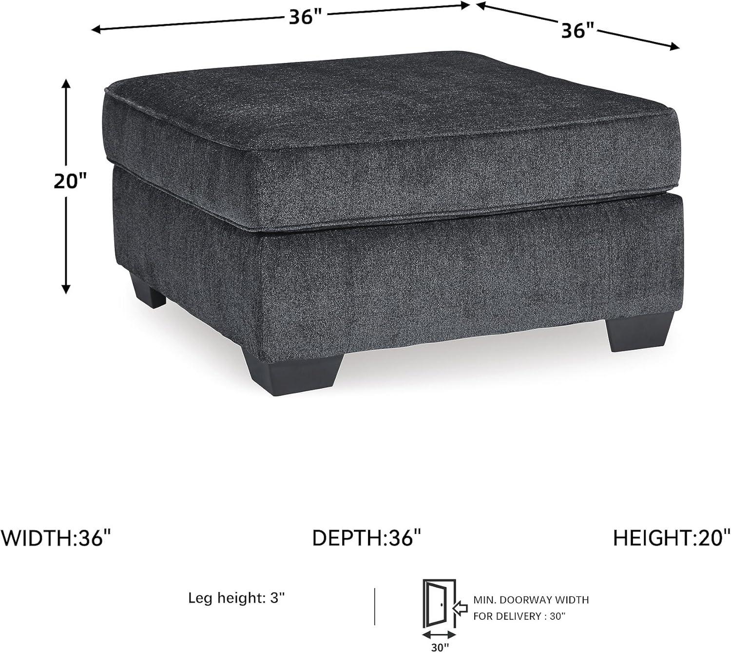 imageSignature Design by Ashley Altari Modern Rectangular Accent Ottoman Light GrayCharcoal