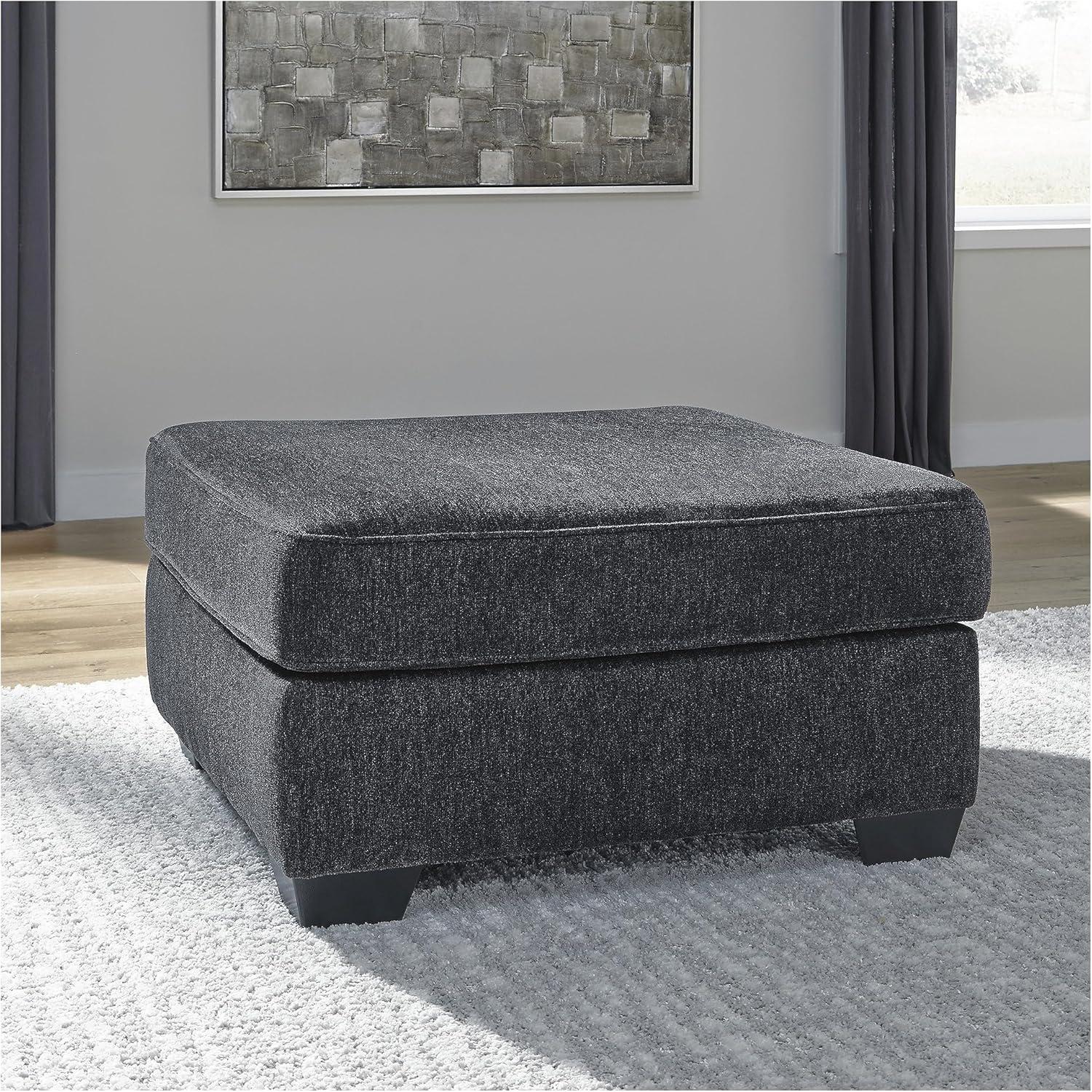 imageSignature Design by Ashley Altari Modern Rectangular Accent Ottoman Light GrayCharcoal