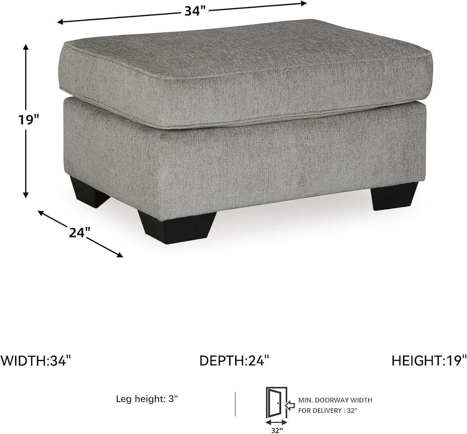 imageSignature Design by Ashley Altari Modern Rectangular Accent Ottoman Light GrayLight Gray