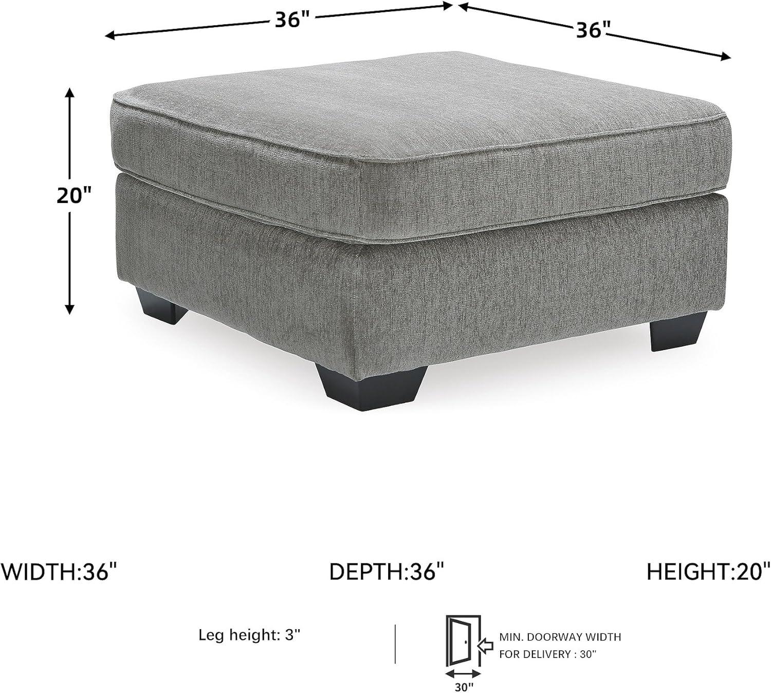 imageSignature Design by Ashley Altari Modern Rectangular Accent Ottoman Light GrayLight Gray