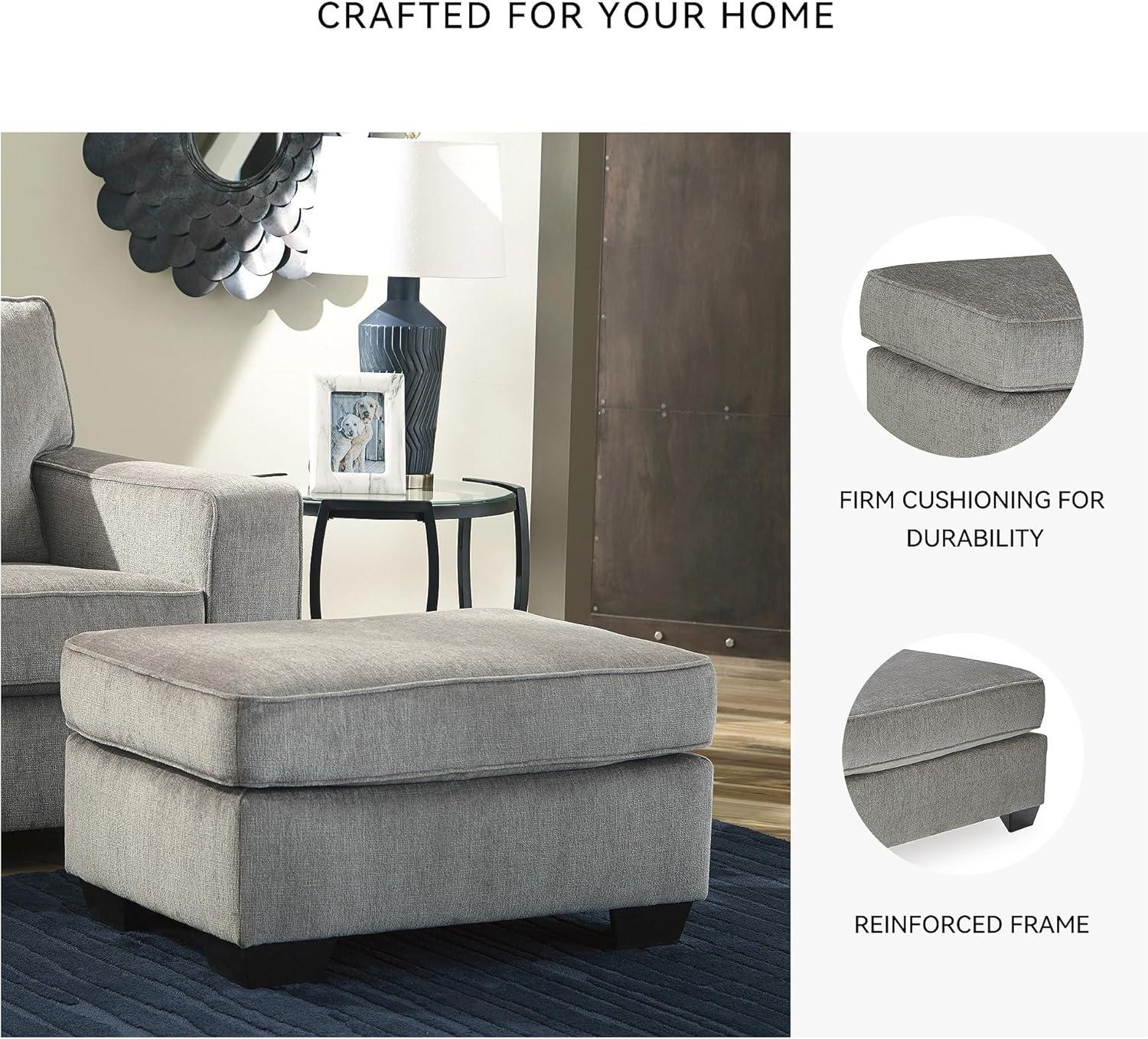 imageSignature Design by Ashley Altari Modern Rectangular Accent Ottoman Light GrayLight Gray