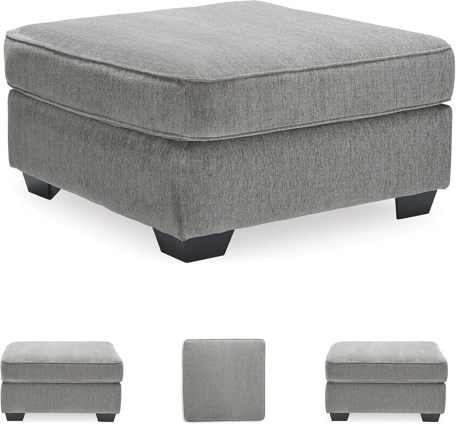 imageSignature Design by Ashley Altari Modern Rectangular Accent Ottoman Light GrayLight Gray