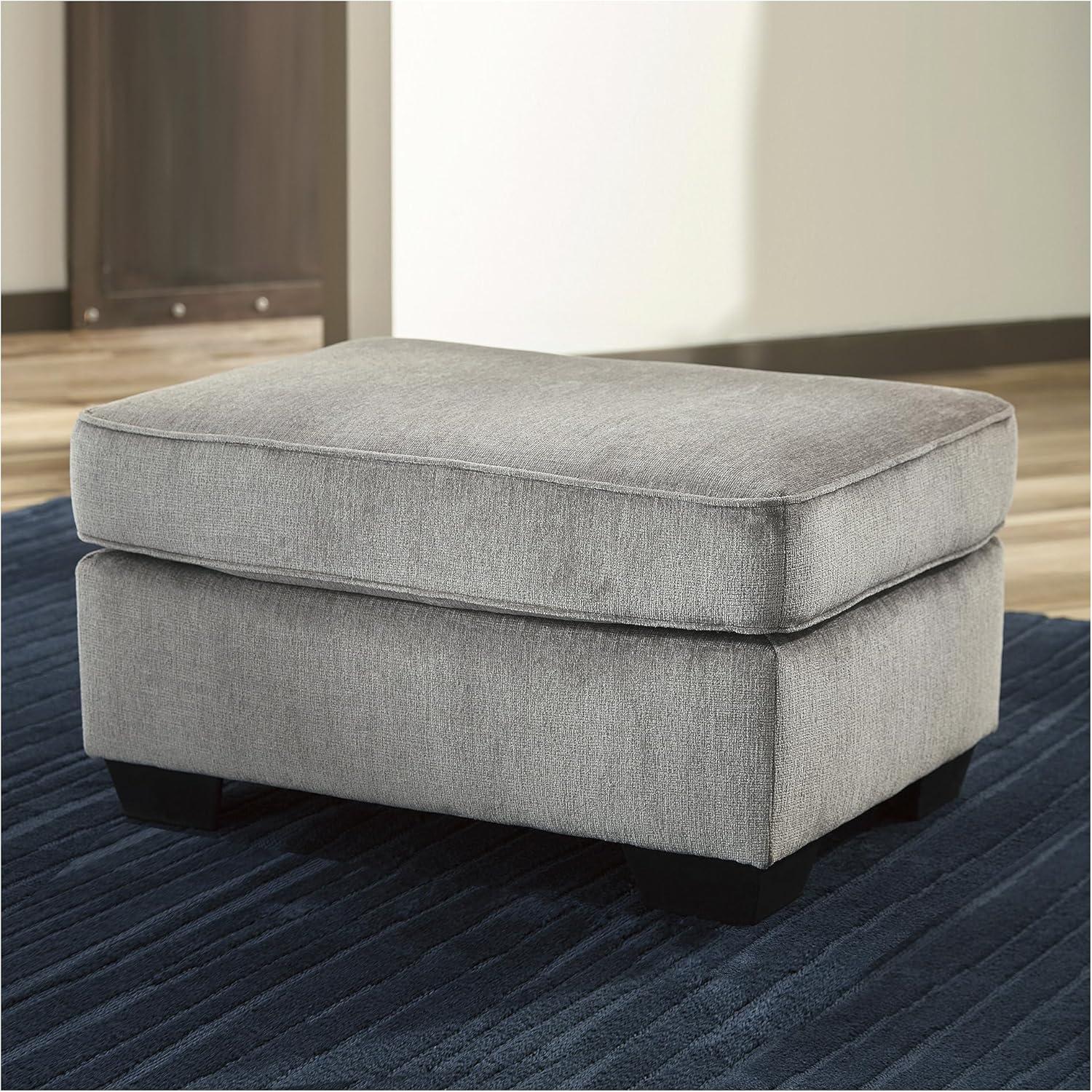 imageSignature Design by Ashley Altari Modern Rectangular Accent Ottoman Light GrayLight Gray