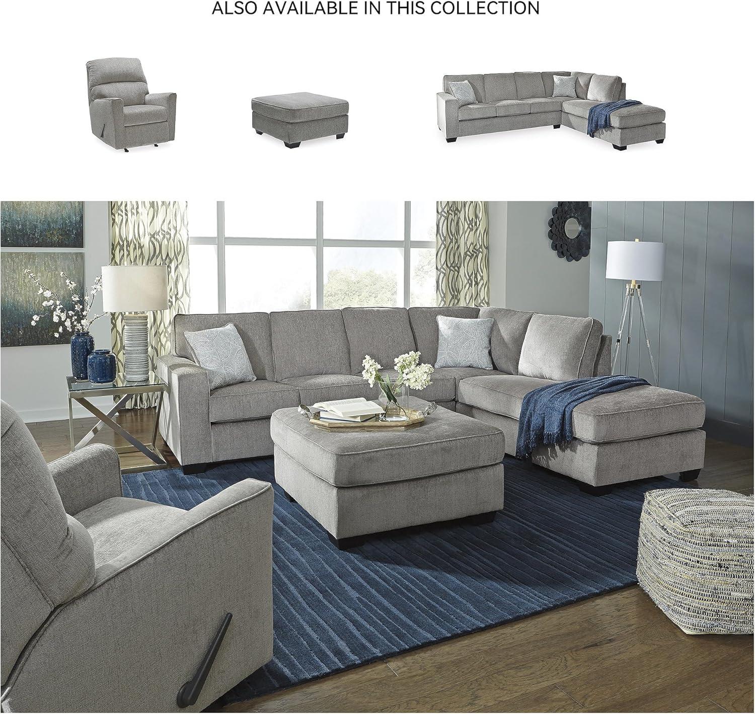 imageSignature Design by Ashley Altari Modern Rectangular Accent Ottoman Light GrayLight Gray