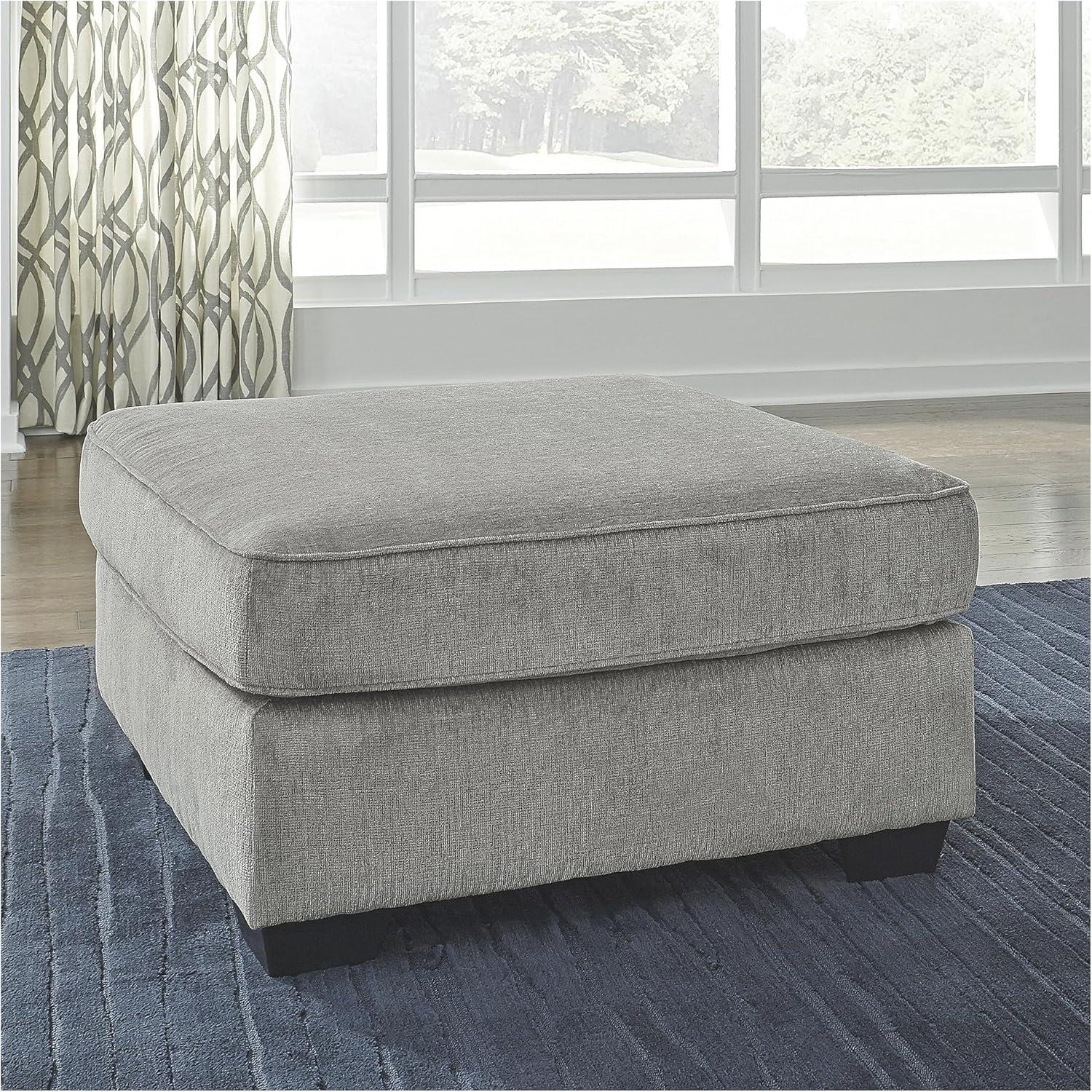 imageSignature Design by Ashley Altari Modern Rectangular Accent Ottoman Light GrayLight Gray