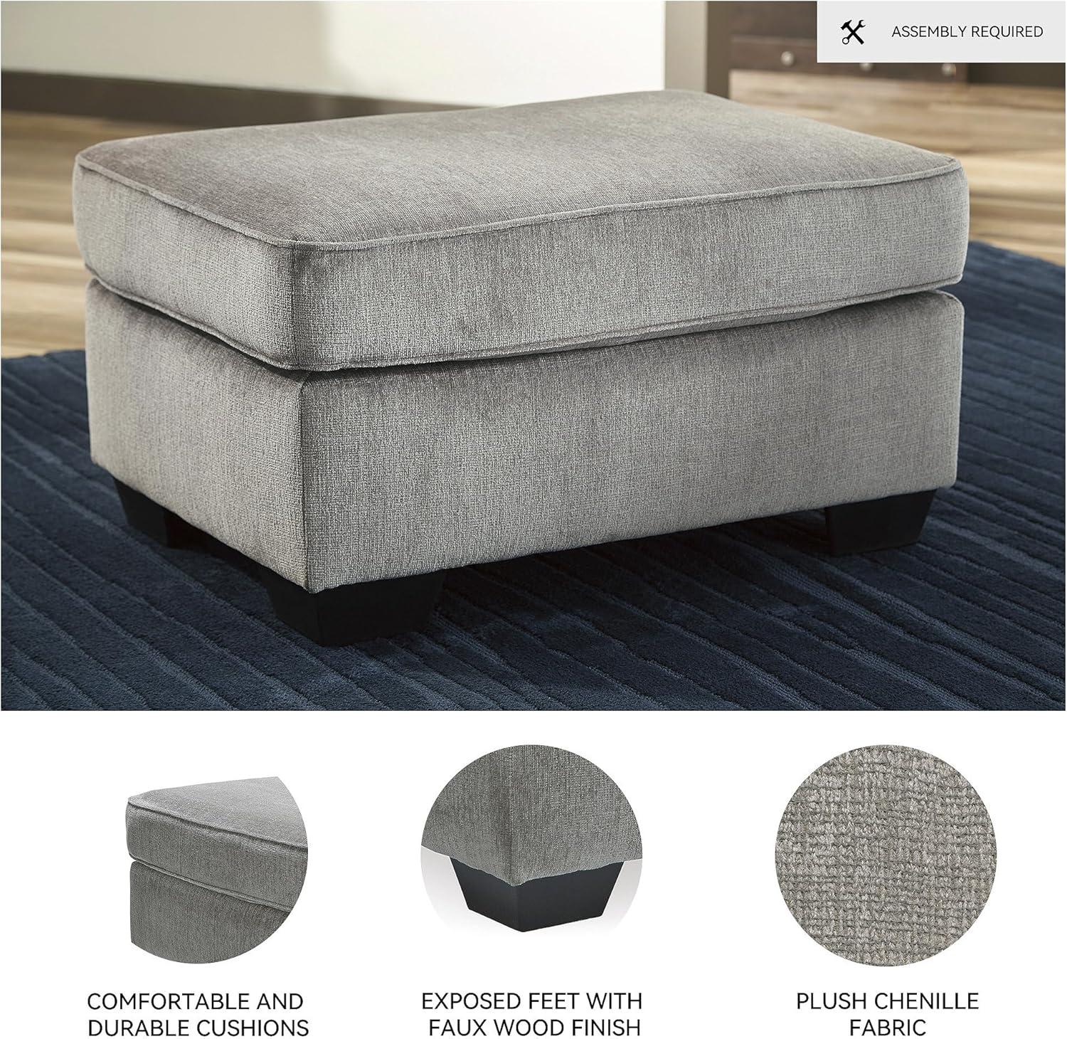 imageSignature Design by Ashley Altari Modern Rectangular Accent Ottoman Light GrayLight Gray