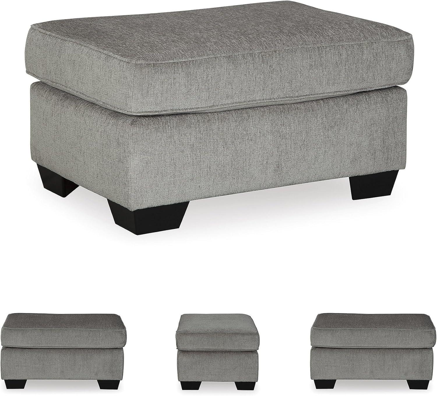 imageSignature Design by Ashley Altari Modern Rectangular Accent Ottoman Light GrayLight Gray