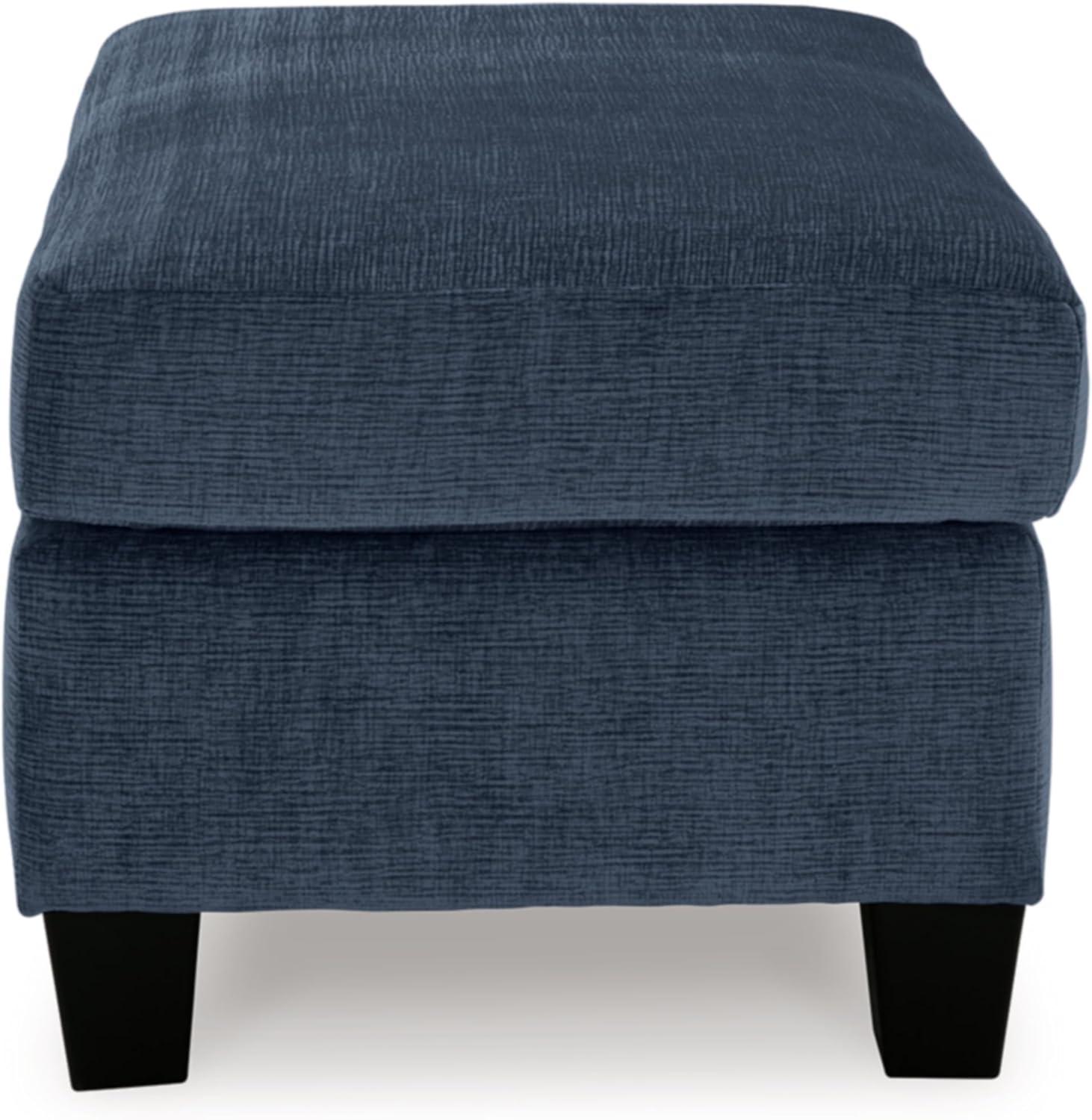 imageSignature Design by Ashley Amity Bay Modern Upholstered Rectangular Ottoman Light BrownBlue
