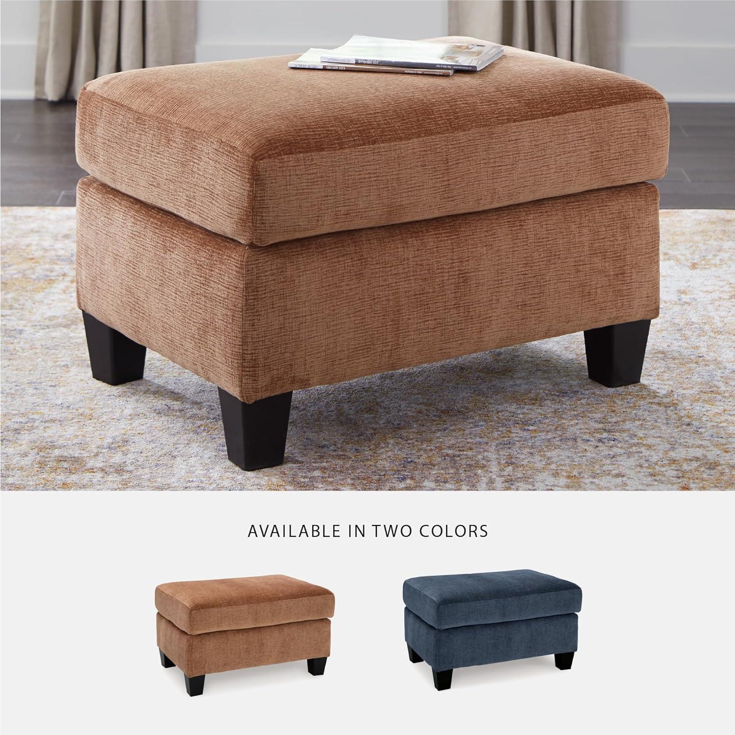imageSignature Design by Ashley Amity Bay Modern Upholstered Rectangular Ottoman Light BrownLight Brown