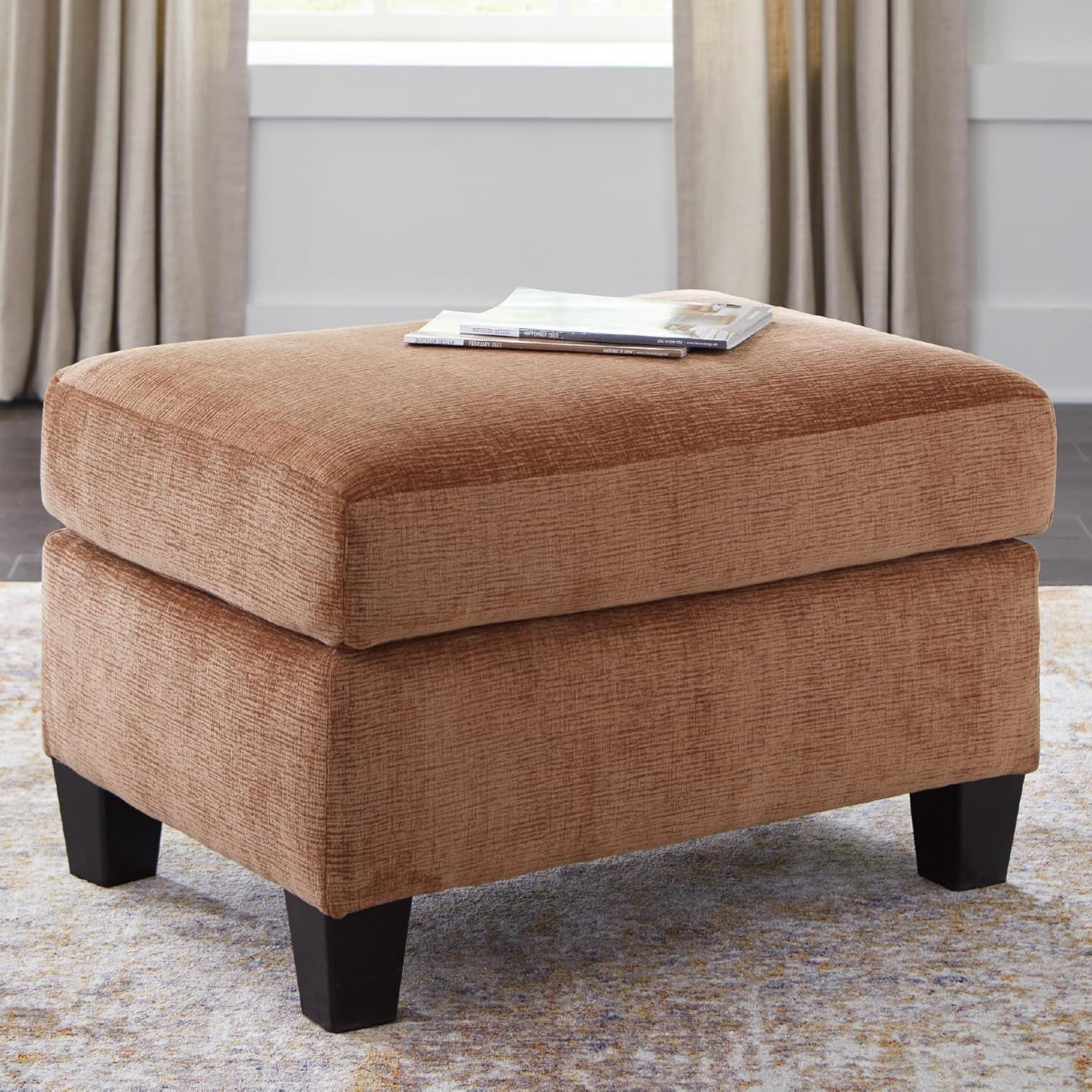 imageSignature Design by Ashley Amity Bay Modern Upholstered Rectangular Ottoman Light BrownLight Brown