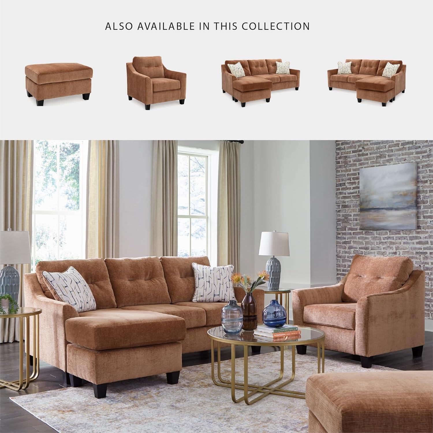 imageSignature Design by Ashley Amity Bay Modern Upholstered Rectangular Ottoman Light BrownLight Brown