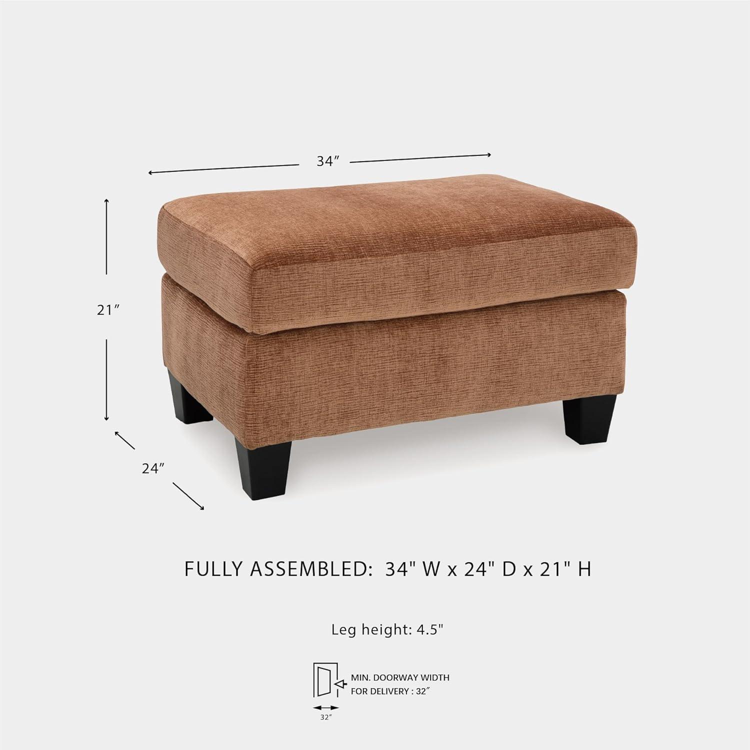 imageSignature Design by Ashley Amity Bay Modern Upholstered Rectangular Ottoman Light BrownLight Brown