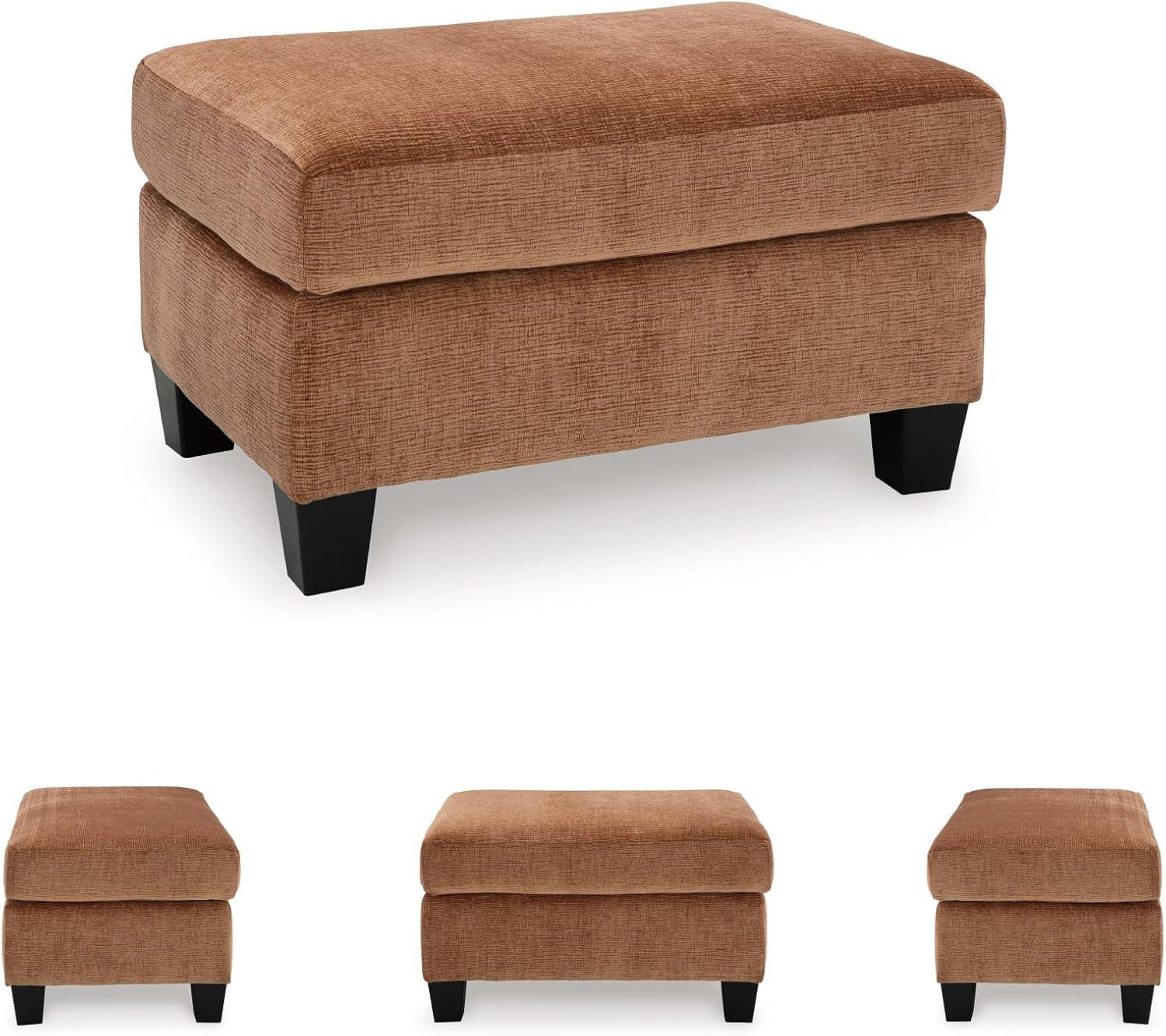 imageSignature Design by Ashley Amity Bay Modern Upholstered Rectangular Ottoman Light BrownLight Brown