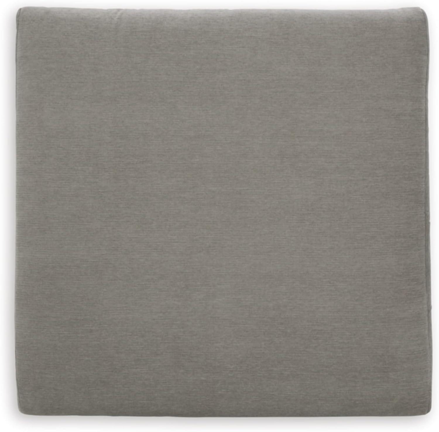 imageSignature Design by Ashley Avaliyah Contemporary Square Upholstered Oversized Accent Ottoman with Nonskid Legs Light Gray