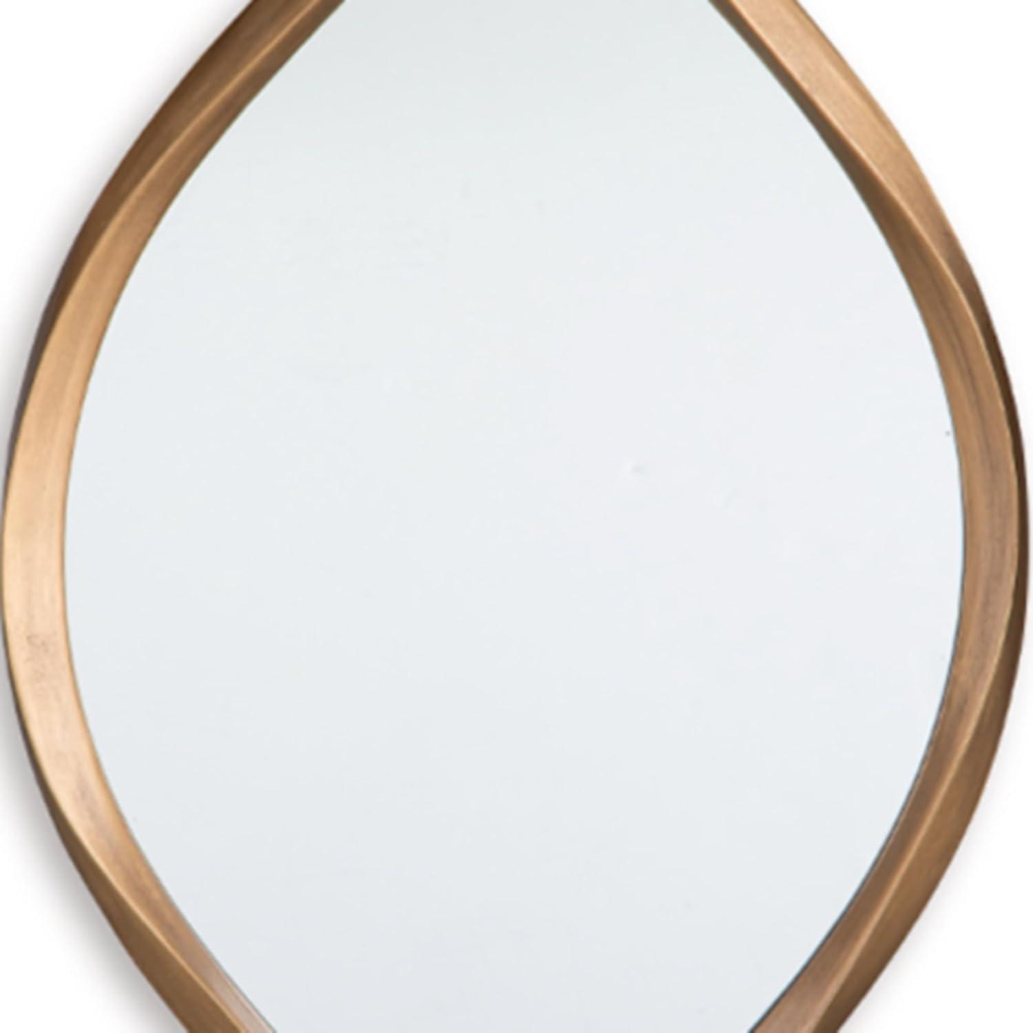 imageSignature Design by Ashley Bartner Contemporary Wall Mounted Metal Frame Accent Mirror 18 x 36 Inches for Living Room Metallic