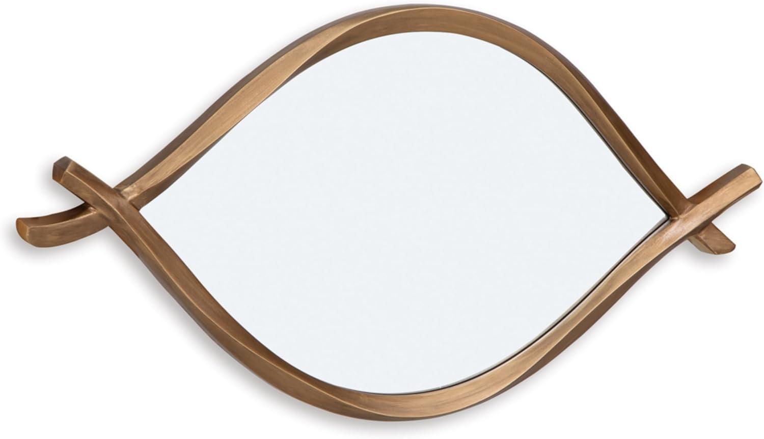 imageSignature Design by Ashley Bartner Contemporary Wall Mounted Metal Frame Accent Mirror 18 x 36 Inches for Living Room Metallic