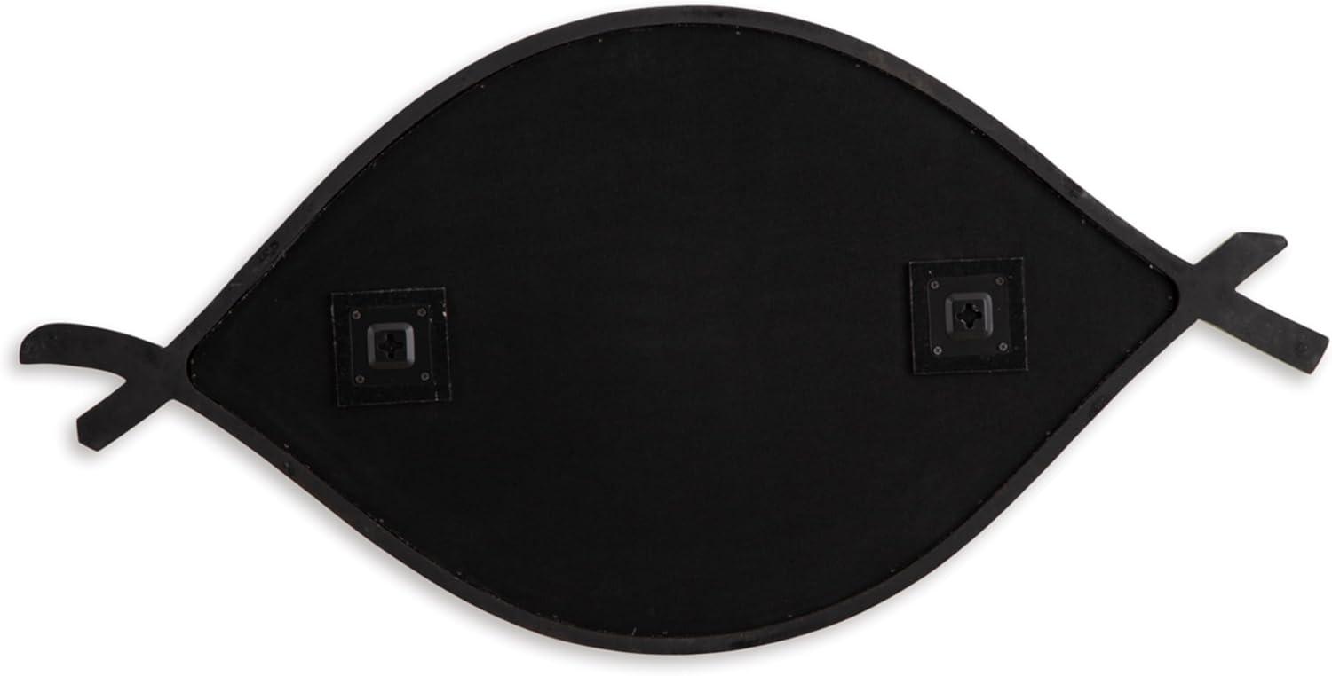 imageSignature Design by Ashley Bartner Contemporary Wall Mounted Metal Frame Accent Mirror 18 x 36 Inches for Living Room Metallic