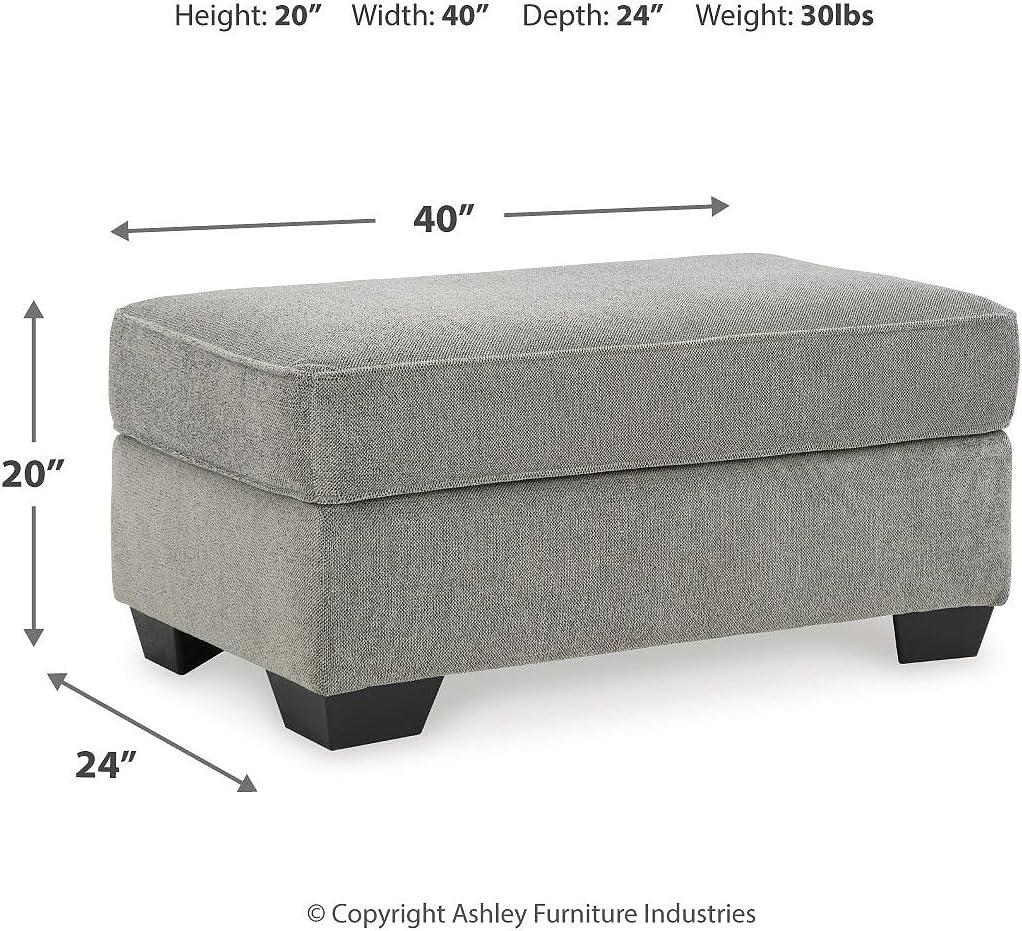 imageSignature Design by Ashley Brebryan Contemporary Ottoman Light Gray ampamp CreamGray Black