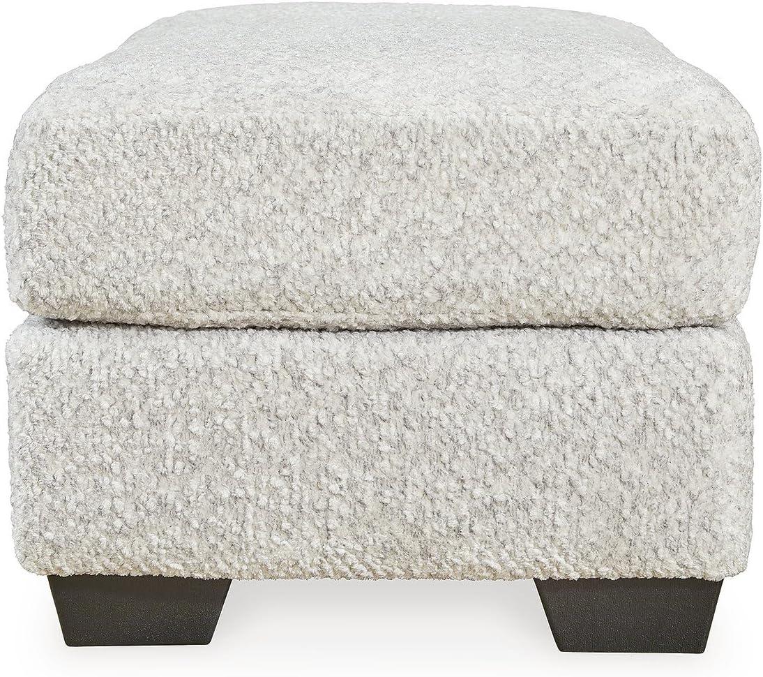 imageSignature Design by Ashley Brebryan Contemporary Ottoman Light Gray ampamp CreamLight Gray Cream