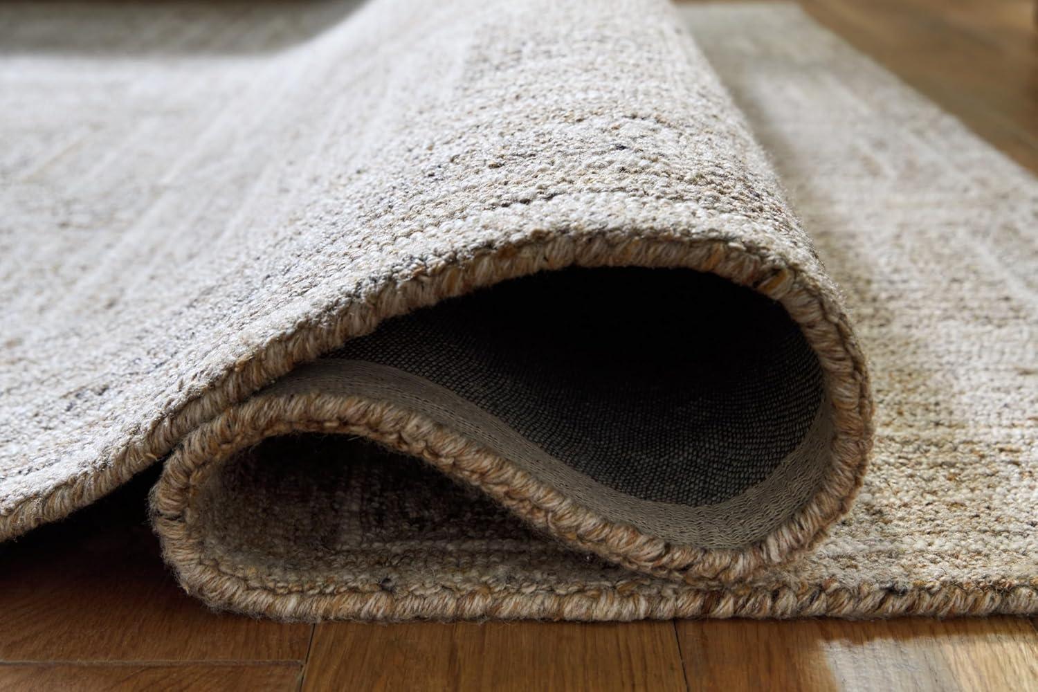 imageSignature Design by Ashley Brickburgh Contemporary Indoor Geometric Handmade 10 x 14 Rug Light Gray ampamp Light Brown52 x 7 Rectangular