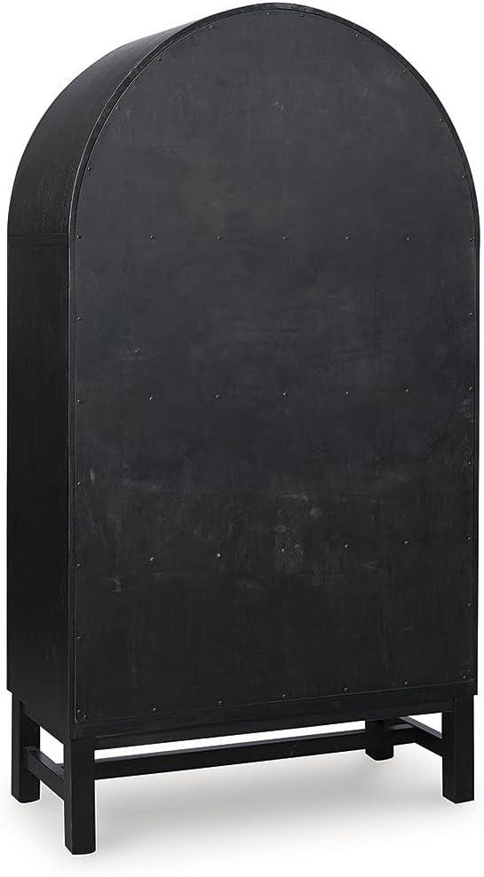 imageSignature Design by Ashley Chadworth Classic Display Cabinet with AntiTipping Light Brown ampamp BlackBrown Black