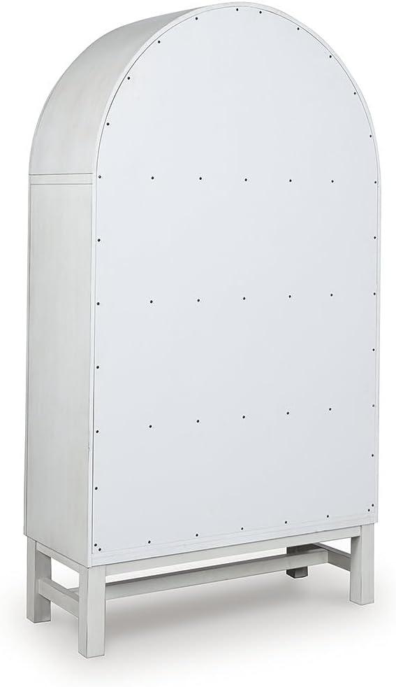 imageSignature Design by Ashley Chadworth Classic Display Cabinet with AntiTipping Light Brown ampamp BlackWhite Black