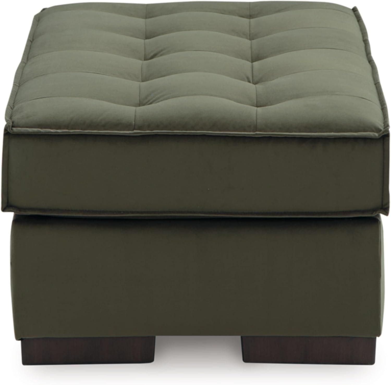 imageSignature Design by Ashley Chalcombe Contemporary Rectangular Tufted Oversized Accent Ottoman Fabric Upholstery Reinforced Frame for Added Stability Green