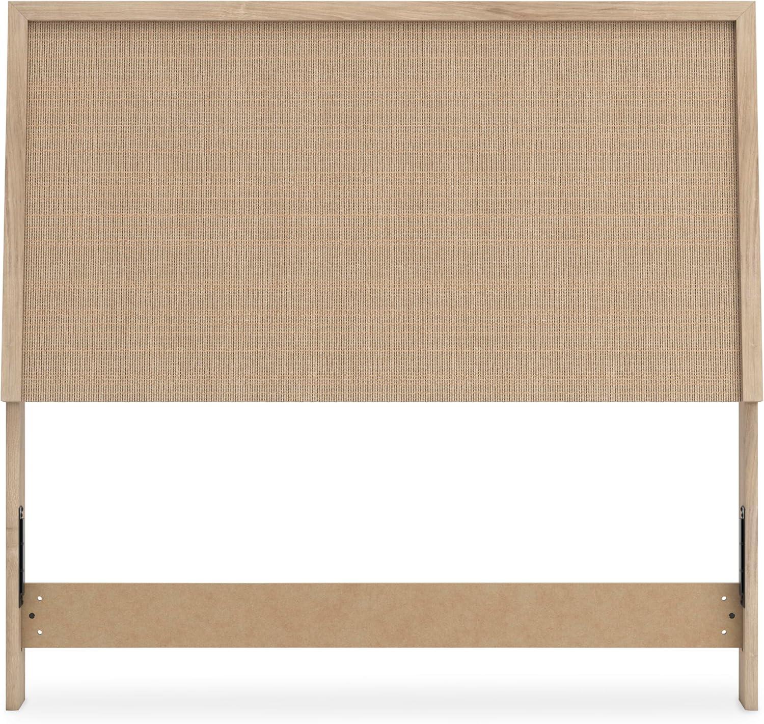 imageSignature Design by Ashley Cielden Farmhouse Queen Panel Platform Bed Foundation or Box Spring Not Needed Light BrownBeige