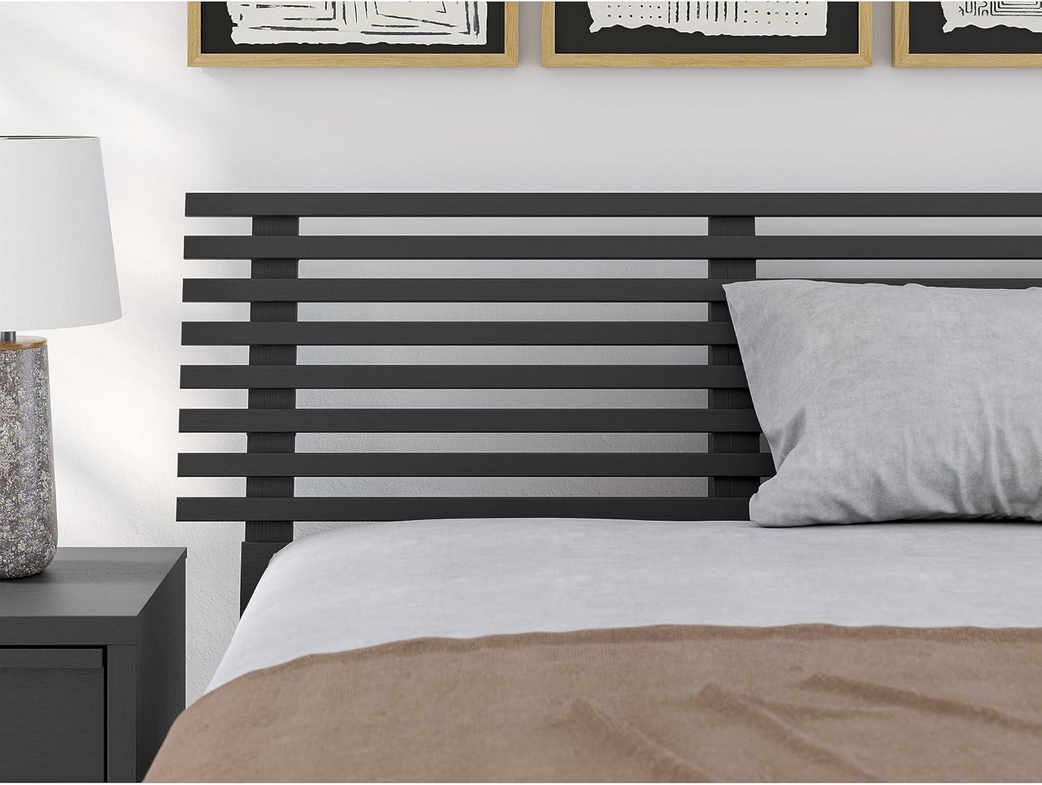 imageSignature Design by Ashley Cielden Farmhouse Queen Panel Platform Bed Foundation or Box Spring Not Needed Light BrownBlack