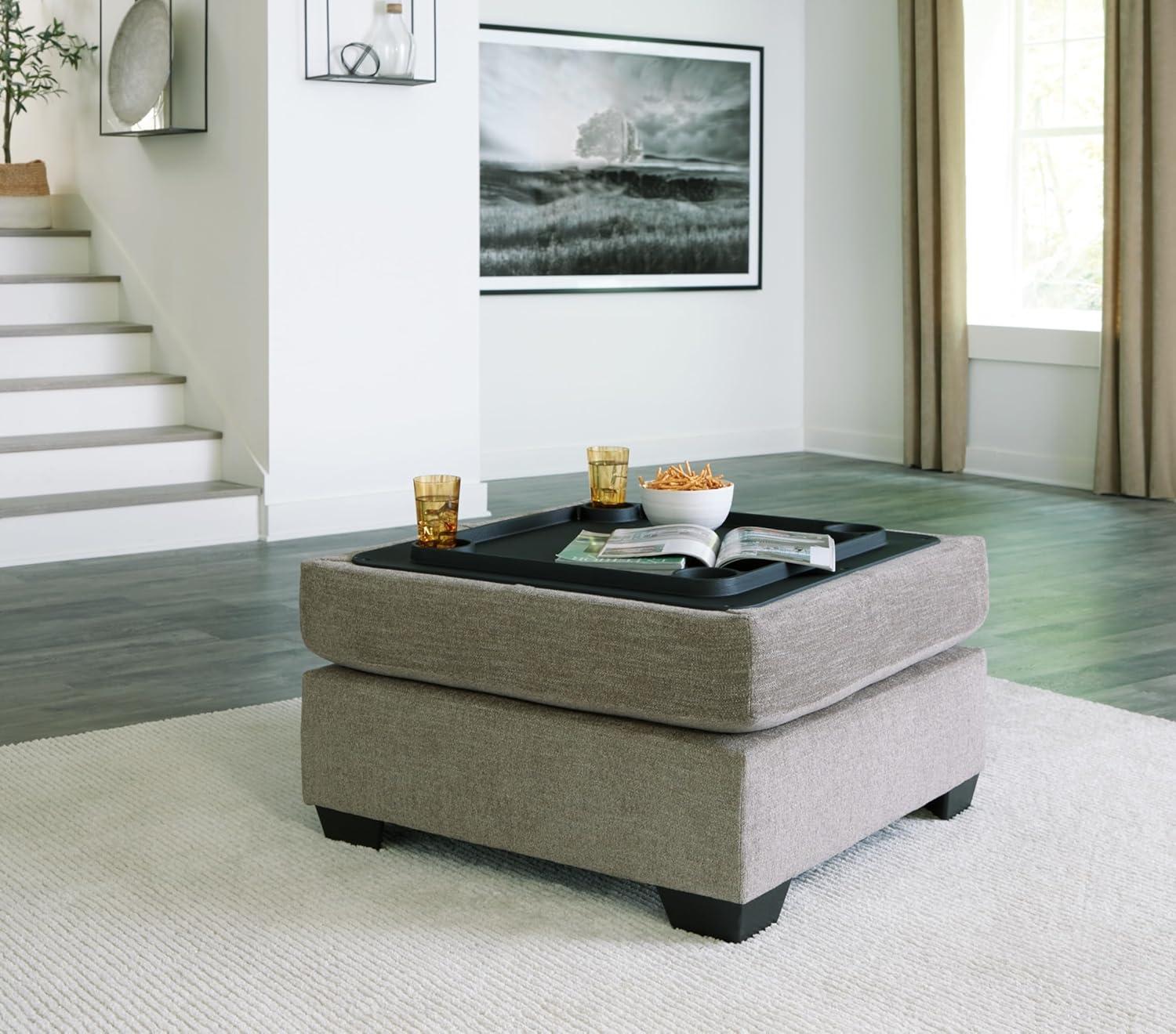 imageSignature Design by Ashley Creswell Modern Square Storage Ottoman Gray