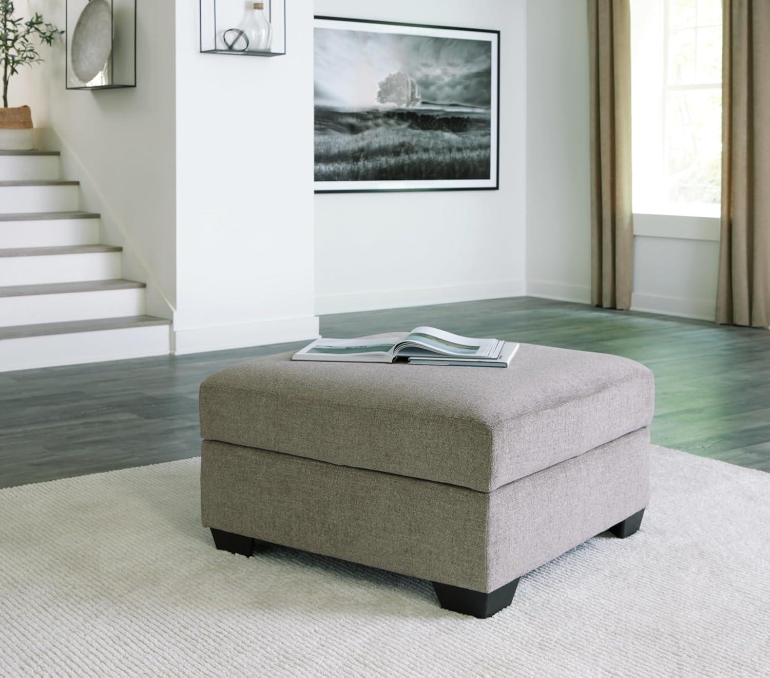 imageSignature Design by Ashley Creswell Modern Square Storage Ottoman Gray