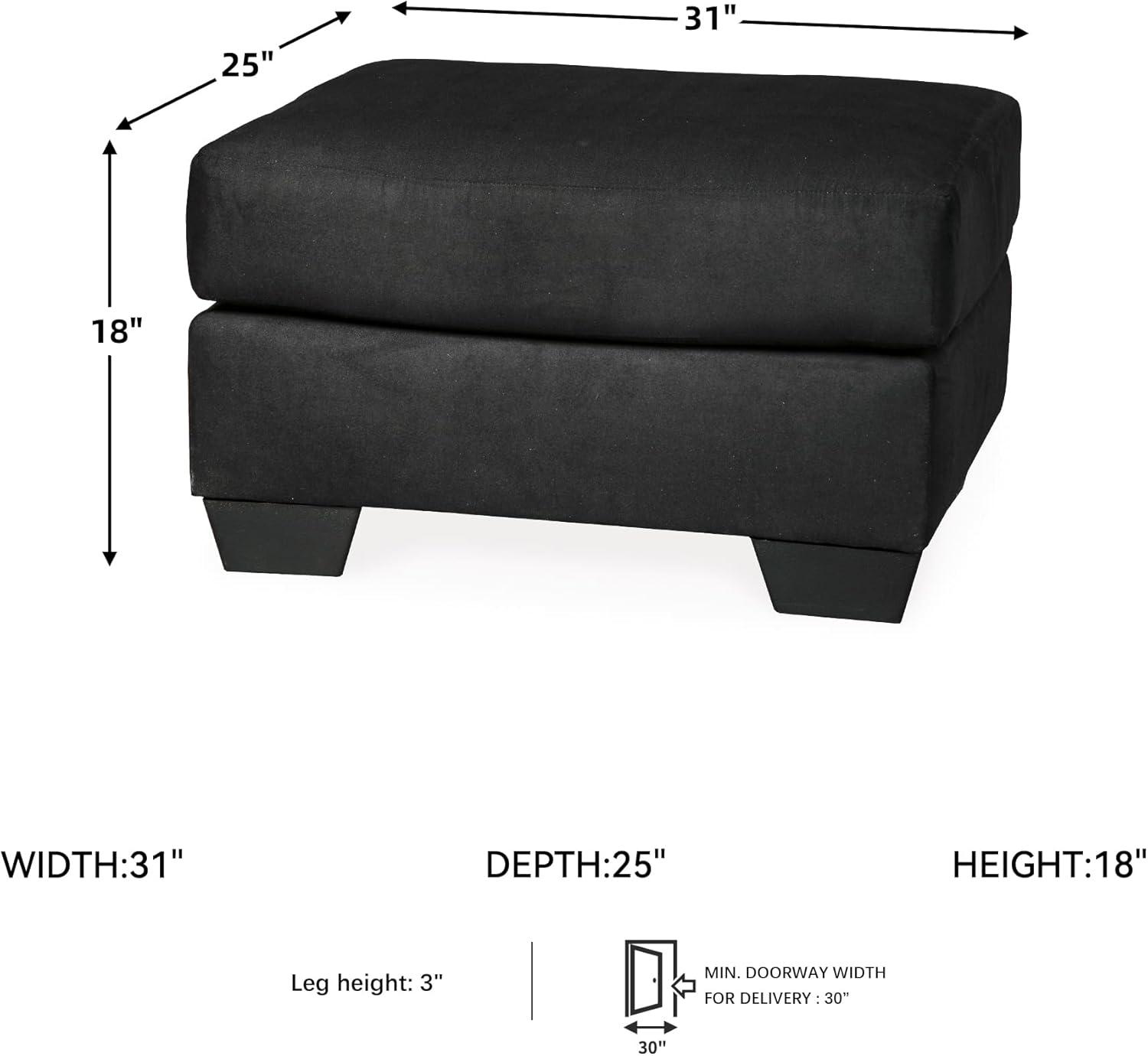 imageSignature Design by Ashley Darcy Casual Plush Square Accent Ottoman BlackBlack