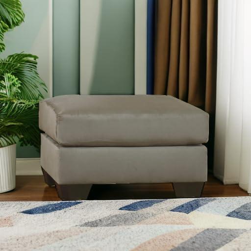 imageSignature Design by Ashley Darcy Casual Plush Square Accent Ottoman BlackGrey