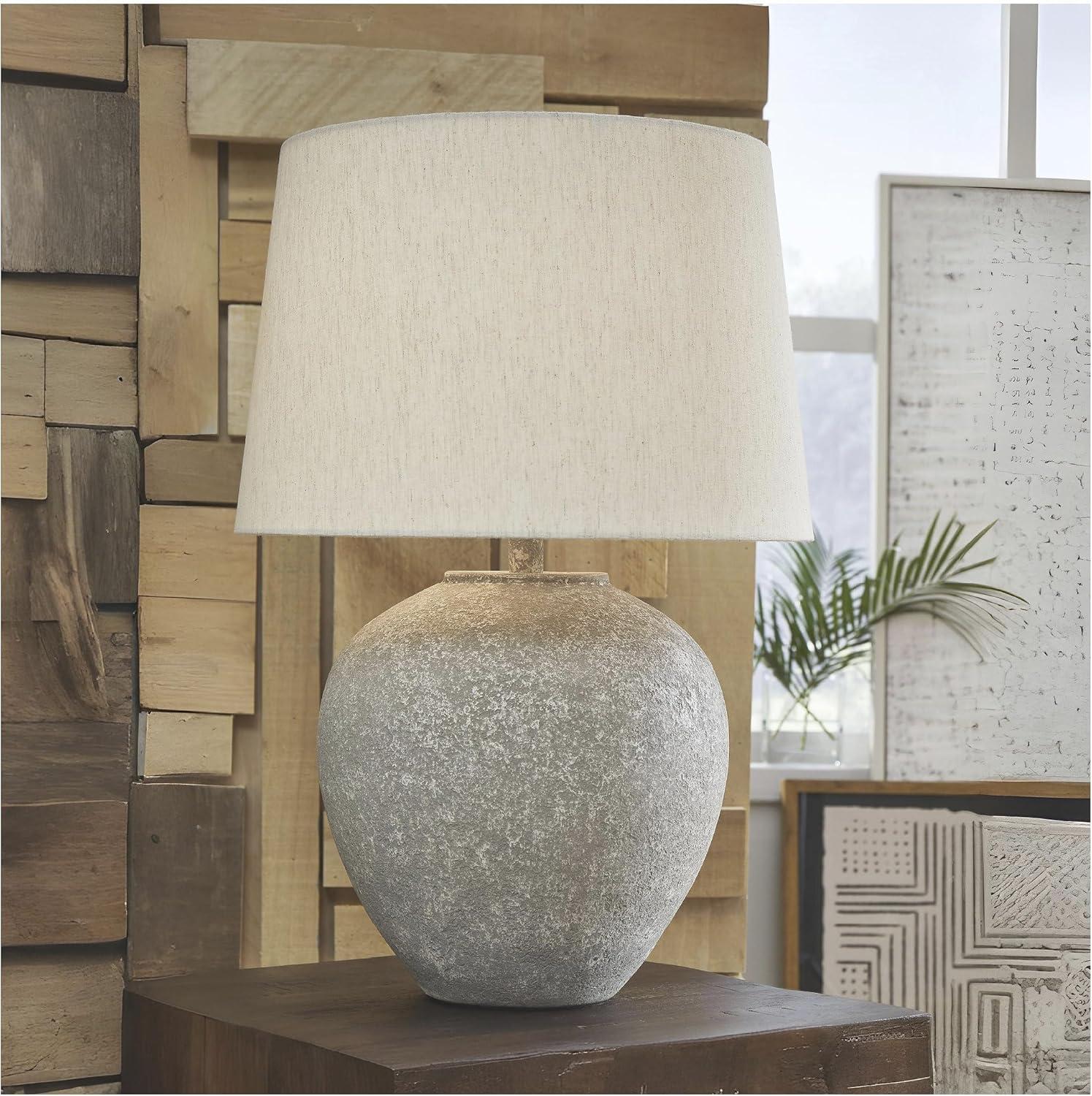 imageSignature Design by Ashley Dreward Casual 25 Inch Paper Table Lamp Smoky Brown Finish
