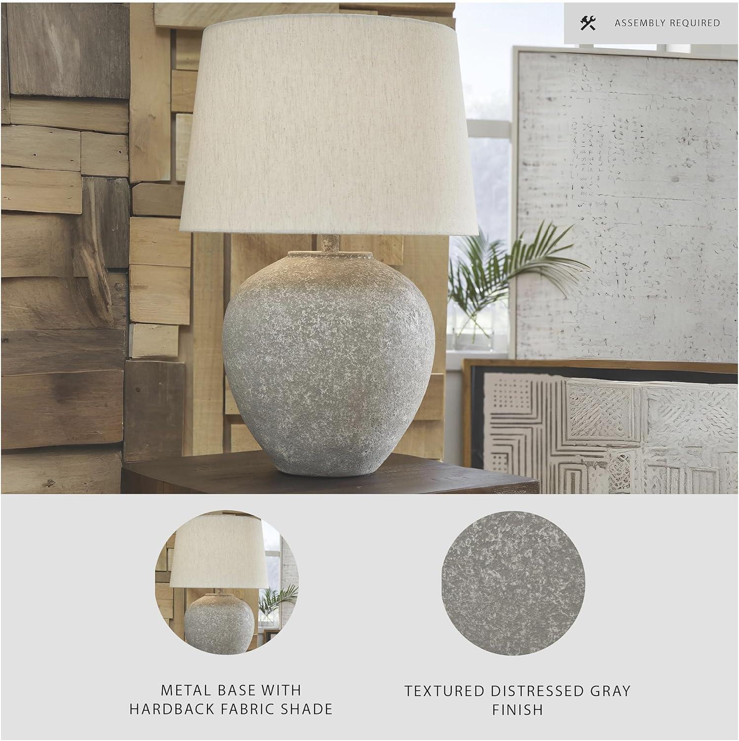 imageSignature Design by Ashley Dreward Casual 25 Inch Paper Table Lamp Smoky Brown Finish