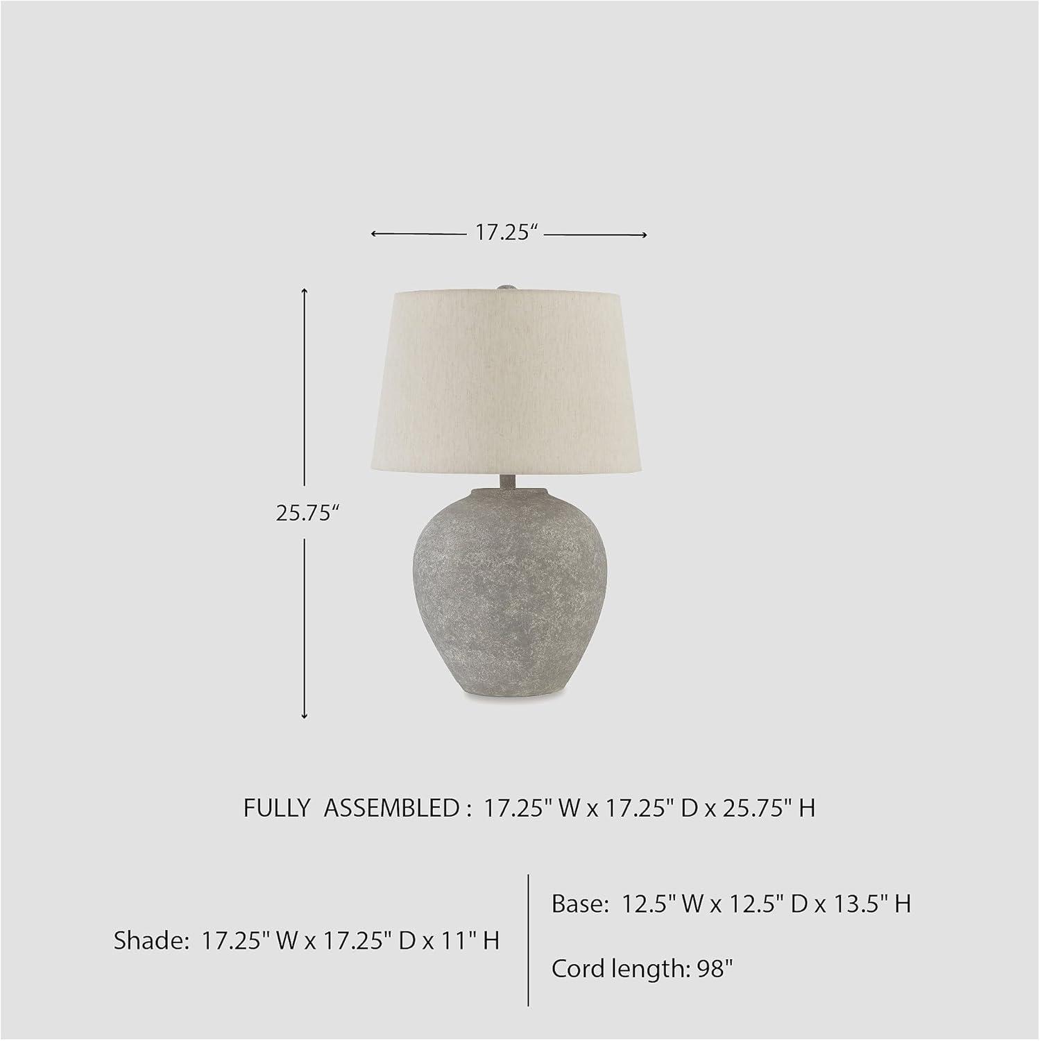 imageSignature Design by Ashley Dreward Casual 25 Inch Paper Table Lamp Smoky Brown Finish