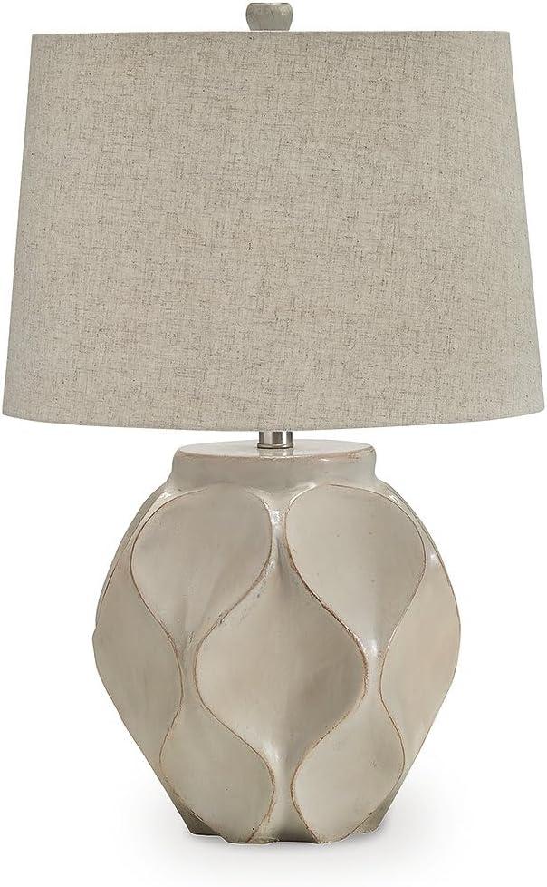 imageSignature Design by Ashley Edselham Modern Table Lamp with 3Way Switch and Empire Shade Beige