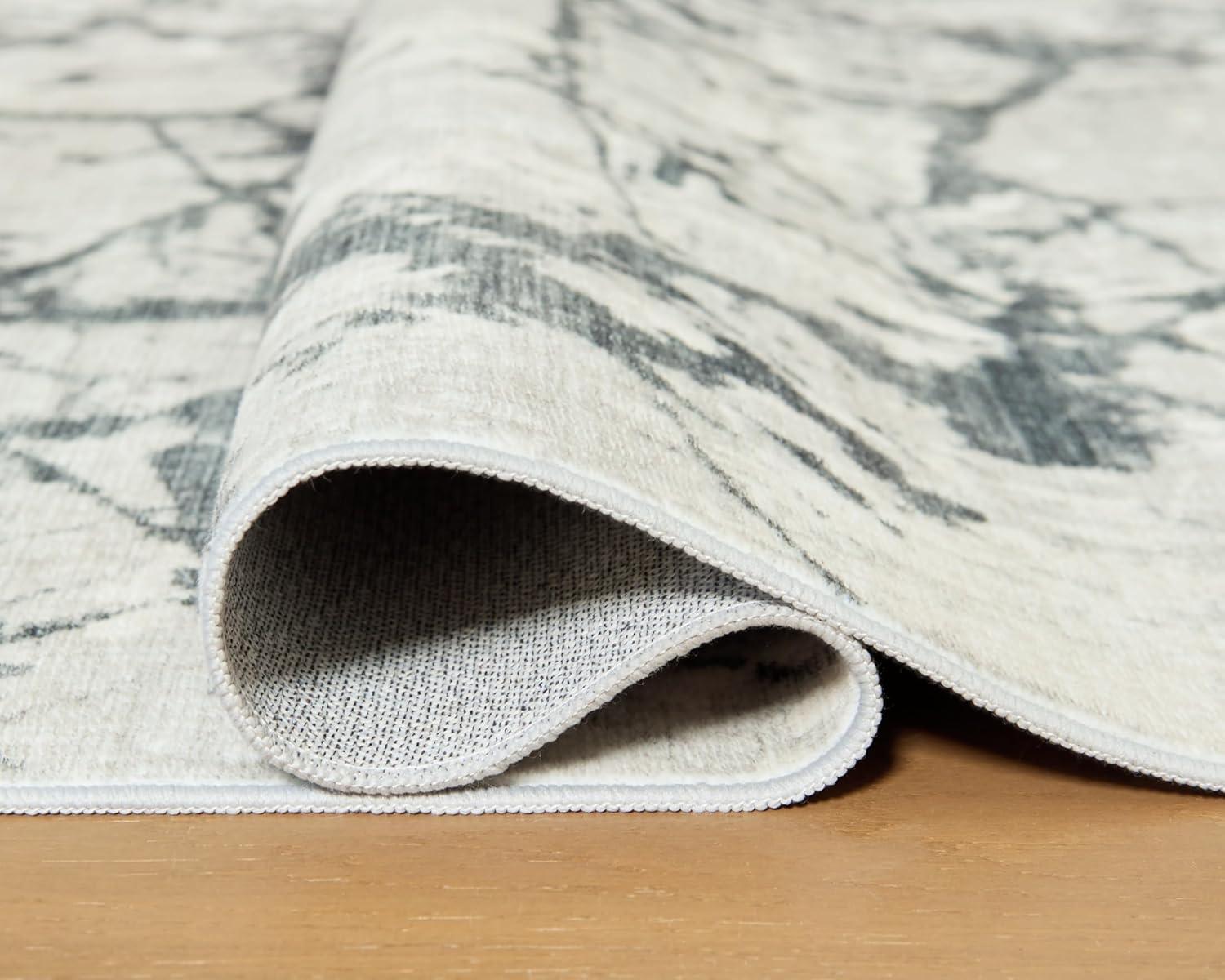 imageSignature Design by Ashley Farrendale MidCentury Modern Indoor Geometric Washable 8 x 10 Area Rug Blue ampamp RedGrey