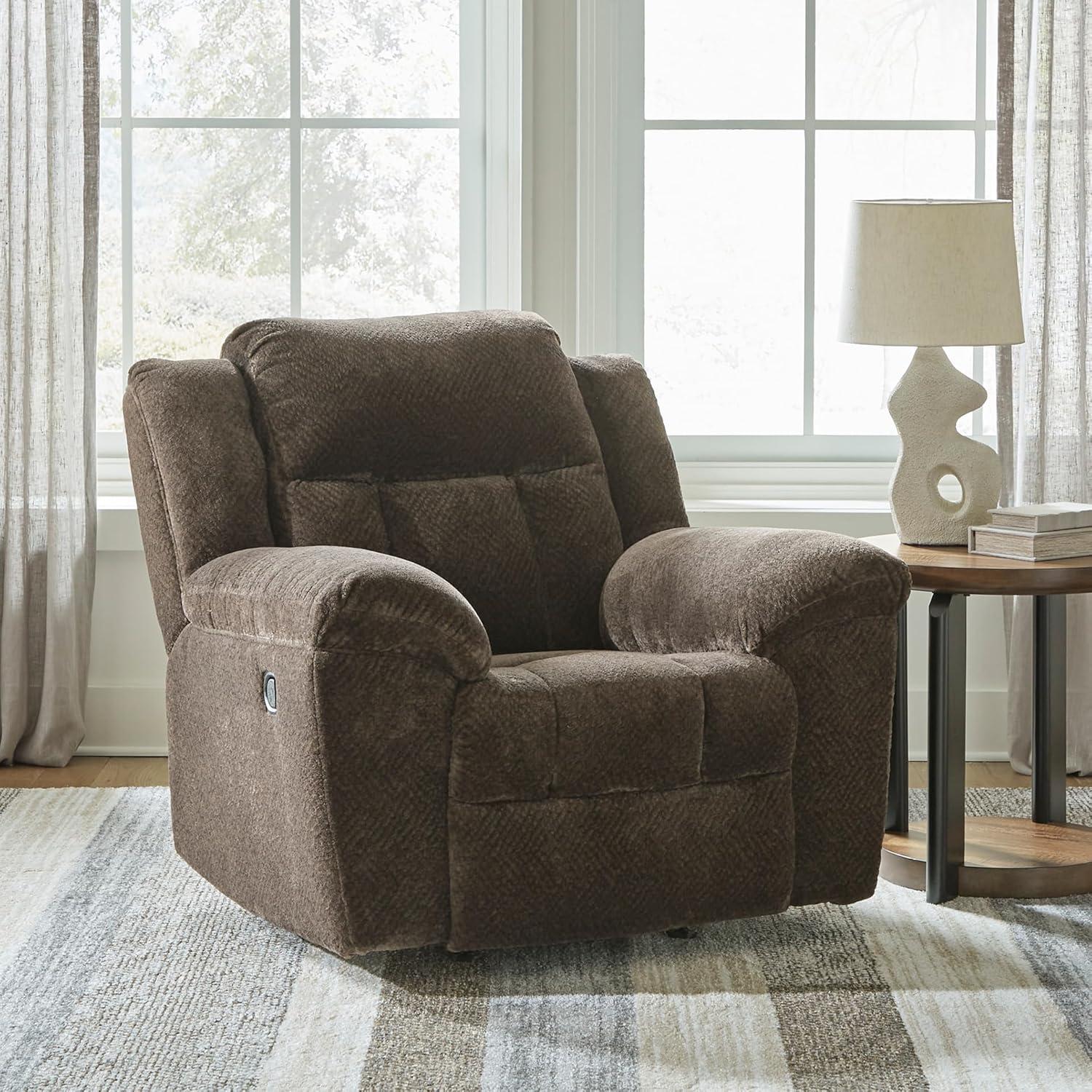 imageSignature Design by Ashley Frohn Urban Manual Rocker Recliner with PillowTop Arms Dark BrownDark Brown