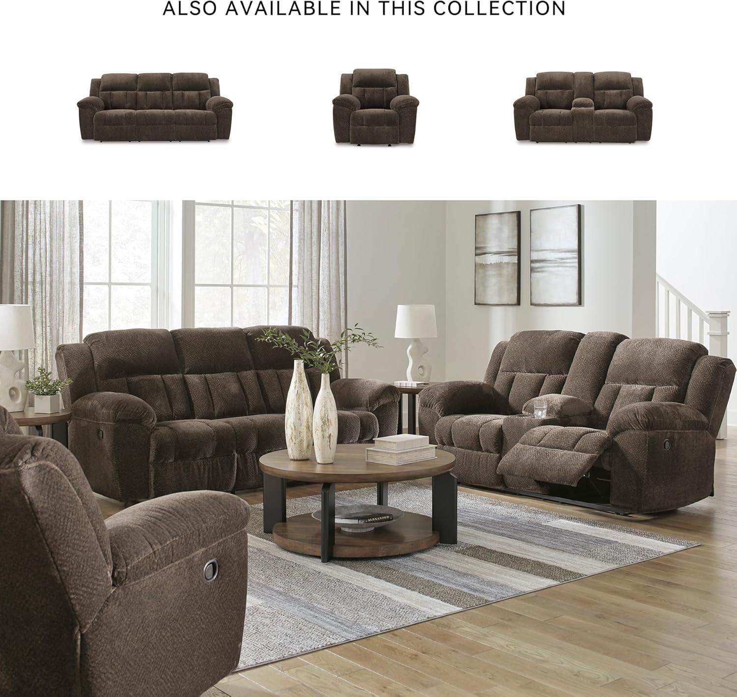 imageSignature Design by Ashley Frohn Urban Manual Rocker Recliner with PillowTop Arms Dark BrownDark Brown