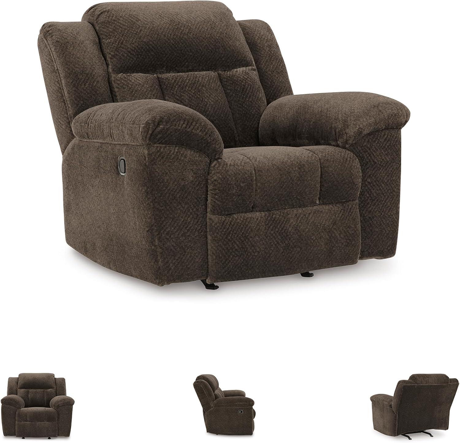 imageSignature Design by Ashley Frohn Urban Manual Rocker Recliner with PillowTop Arms Dark BrownDark Brown