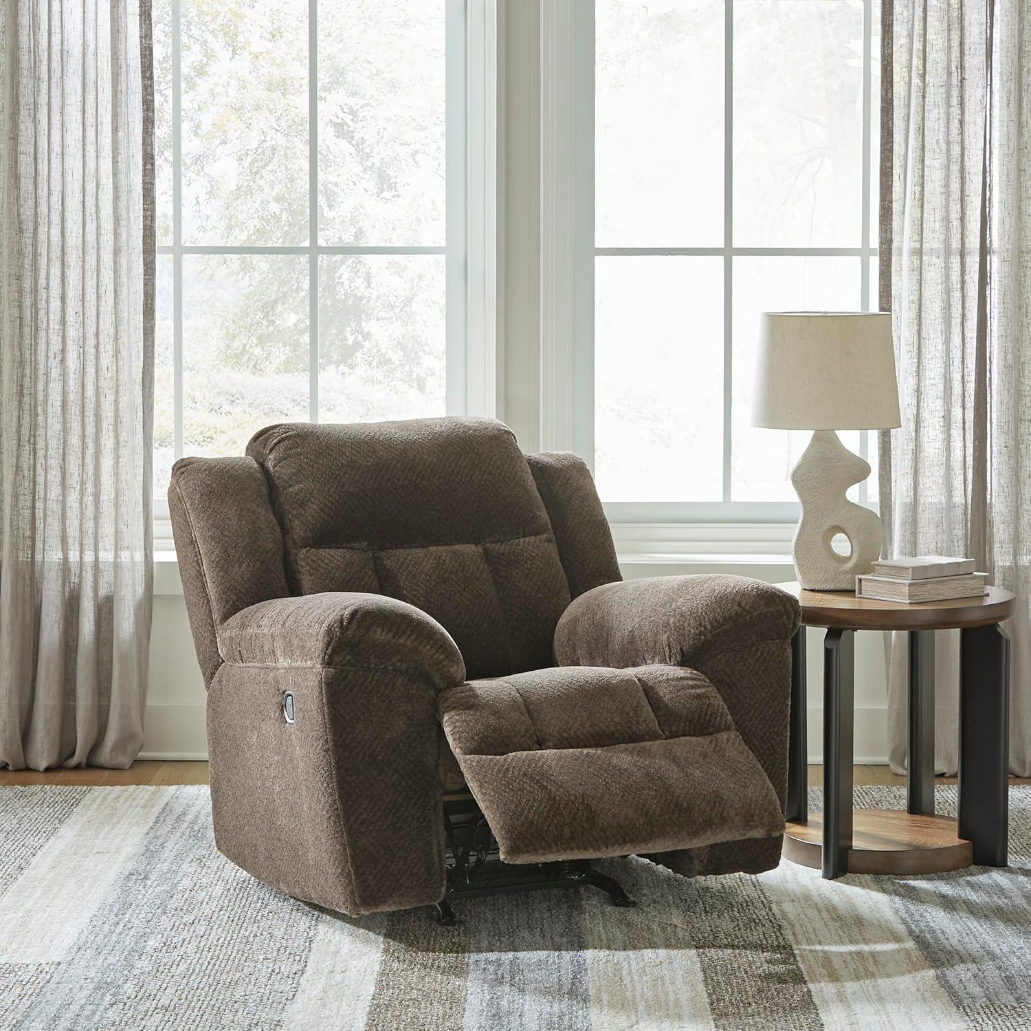 imageSignature Design by Ashley Frohn Urban Manual Rocker Recliner with PillowTop Arms Dark BrownDark Brown