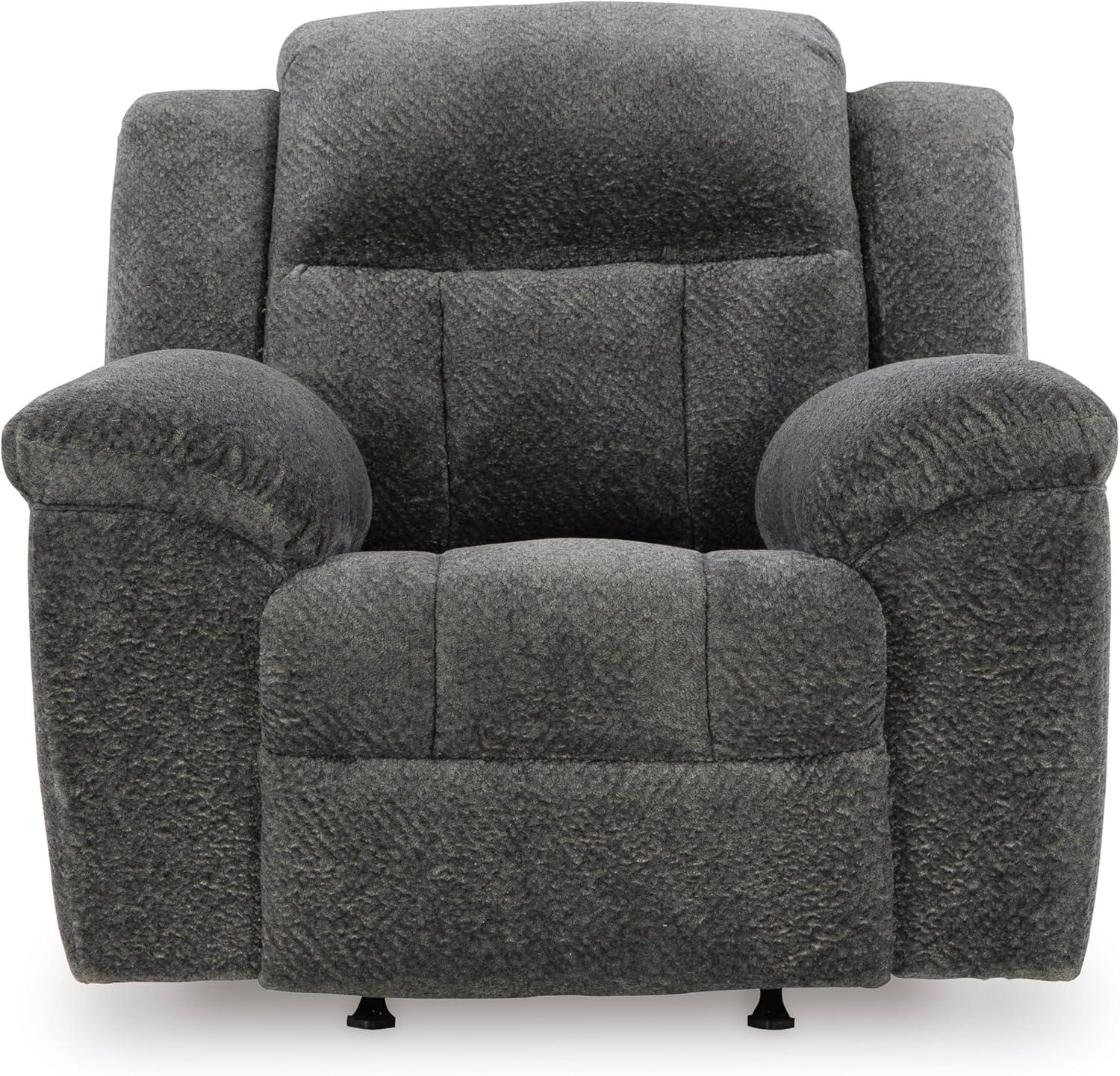 imageSignature Design by Ashley Frohn Urban Manual Rocker Recliner with PillowTop Arms Dark BrownGrey